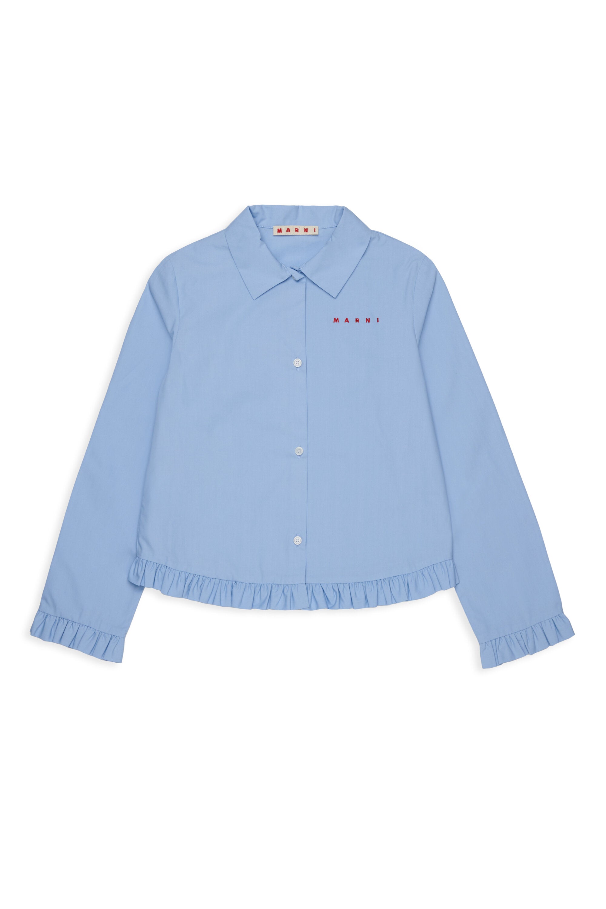 Langarmhemd mit Volants