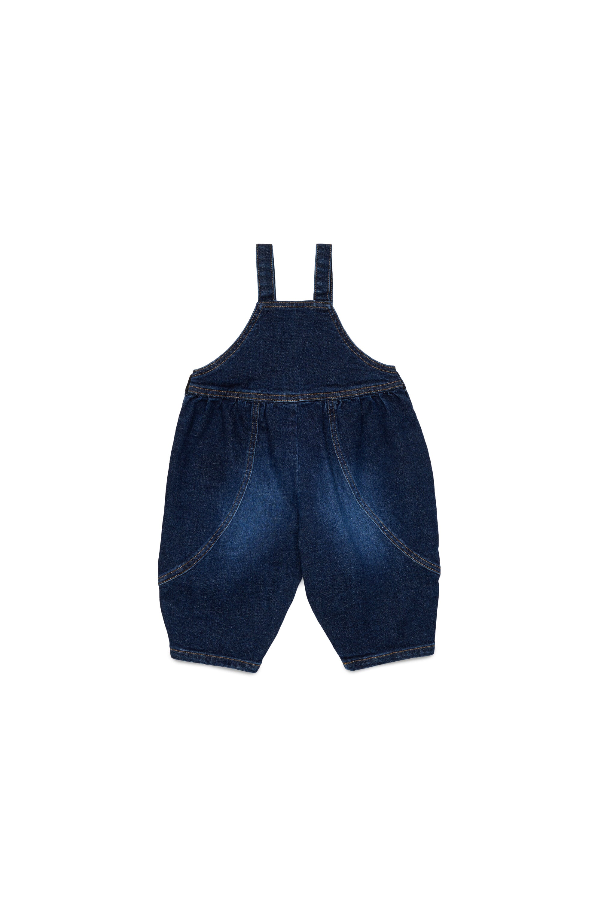 Denim overalls with logo