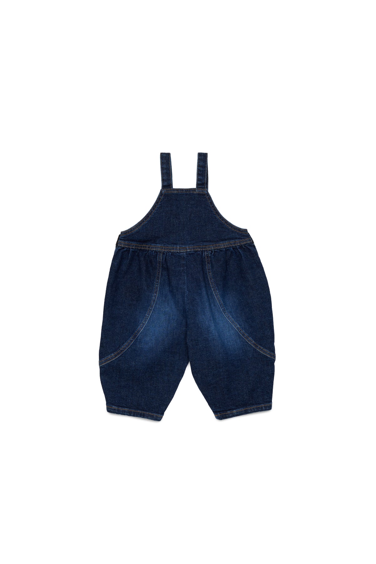 Salopette in denim con logo