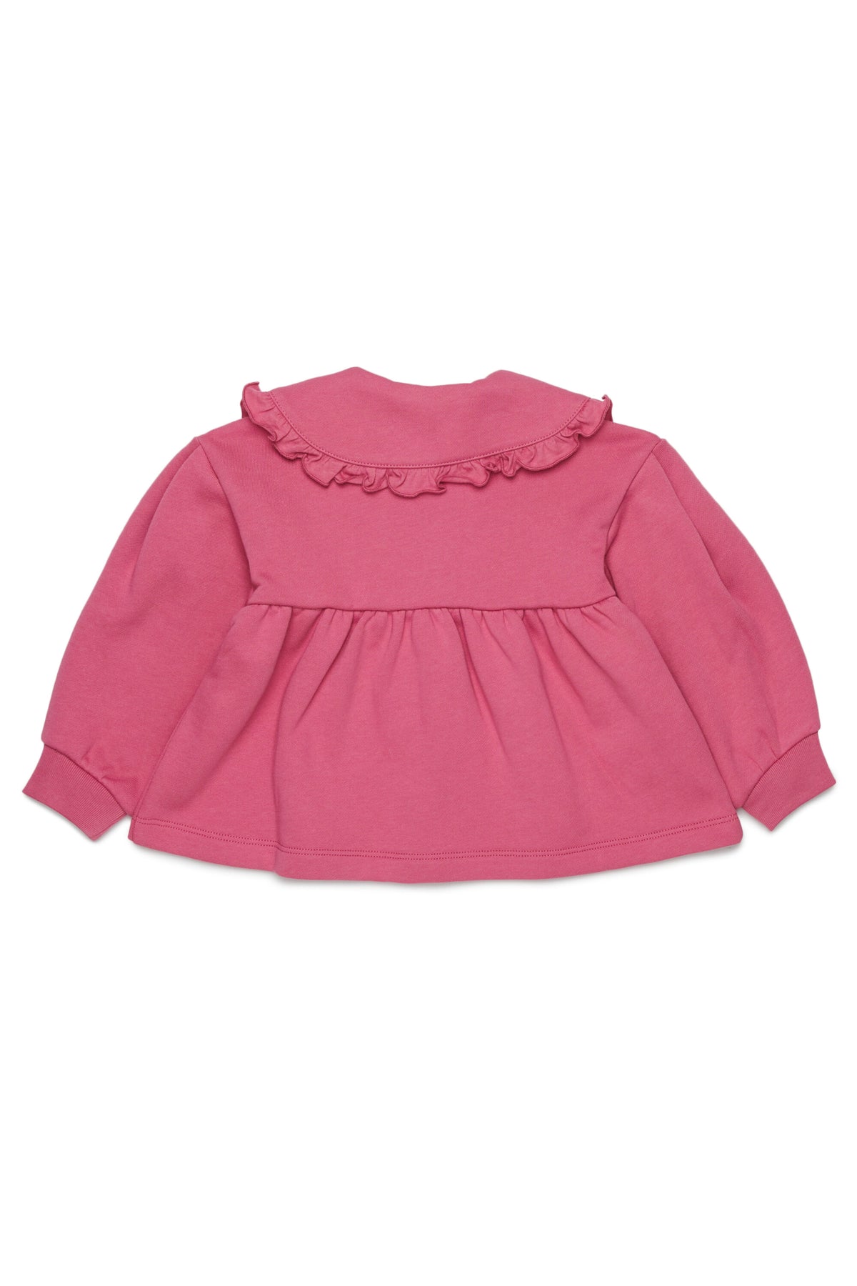 Jacket with logo and ruffles