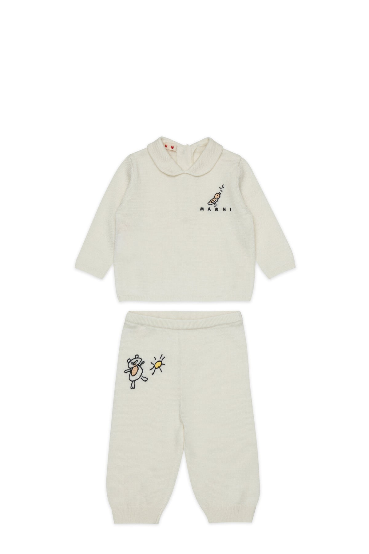 Baby jumpsuit with front embroidery