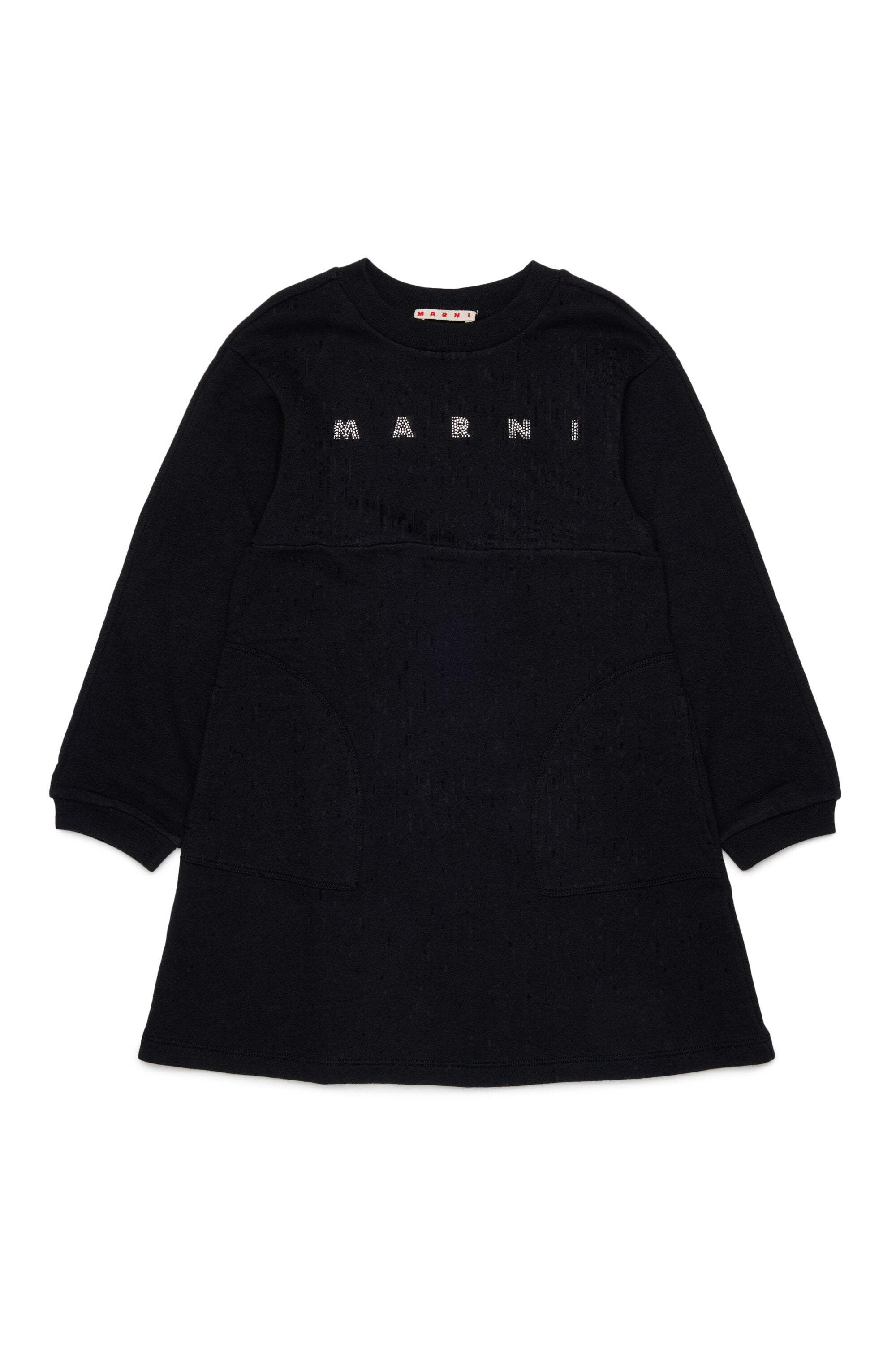 Fleece dress with logo