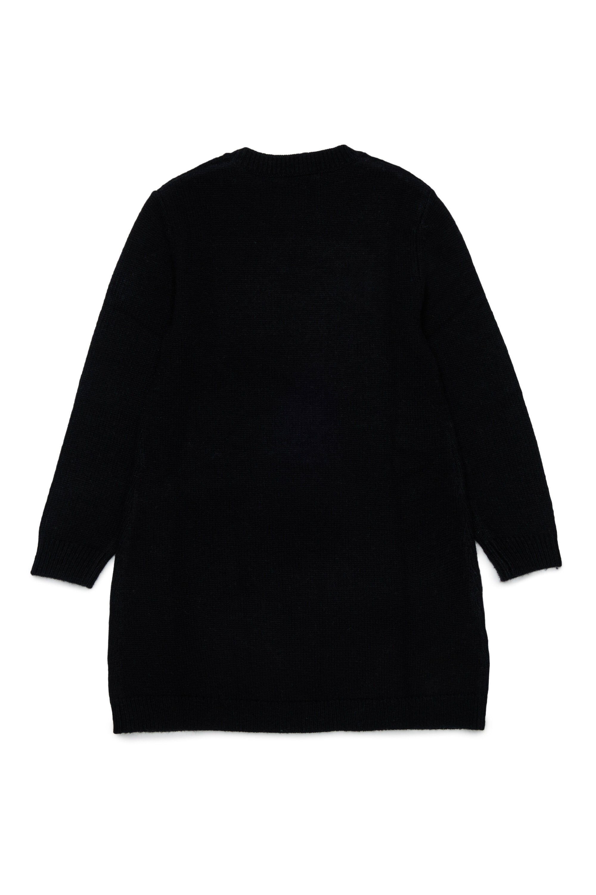 Crew-neck dress with front print
