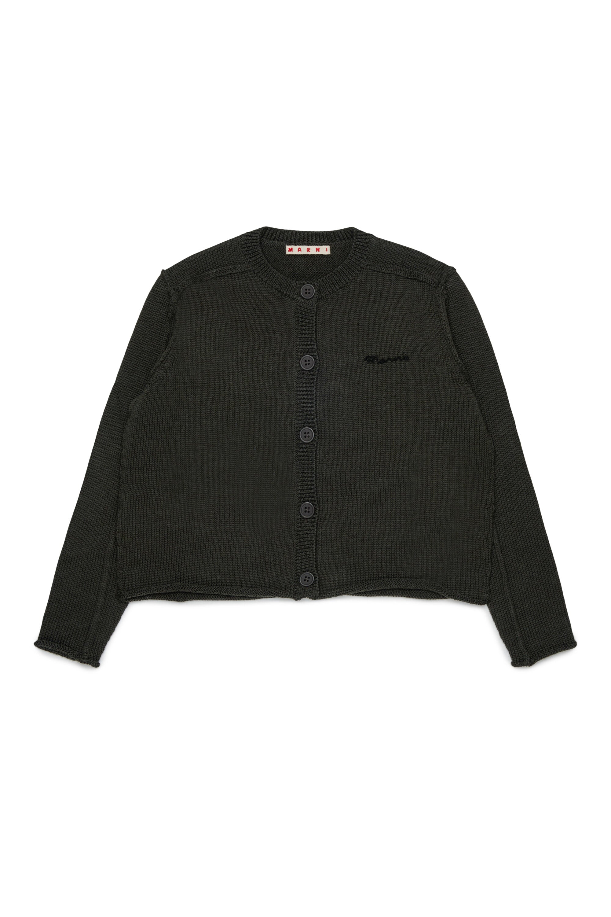 Knitted cardigan with logo