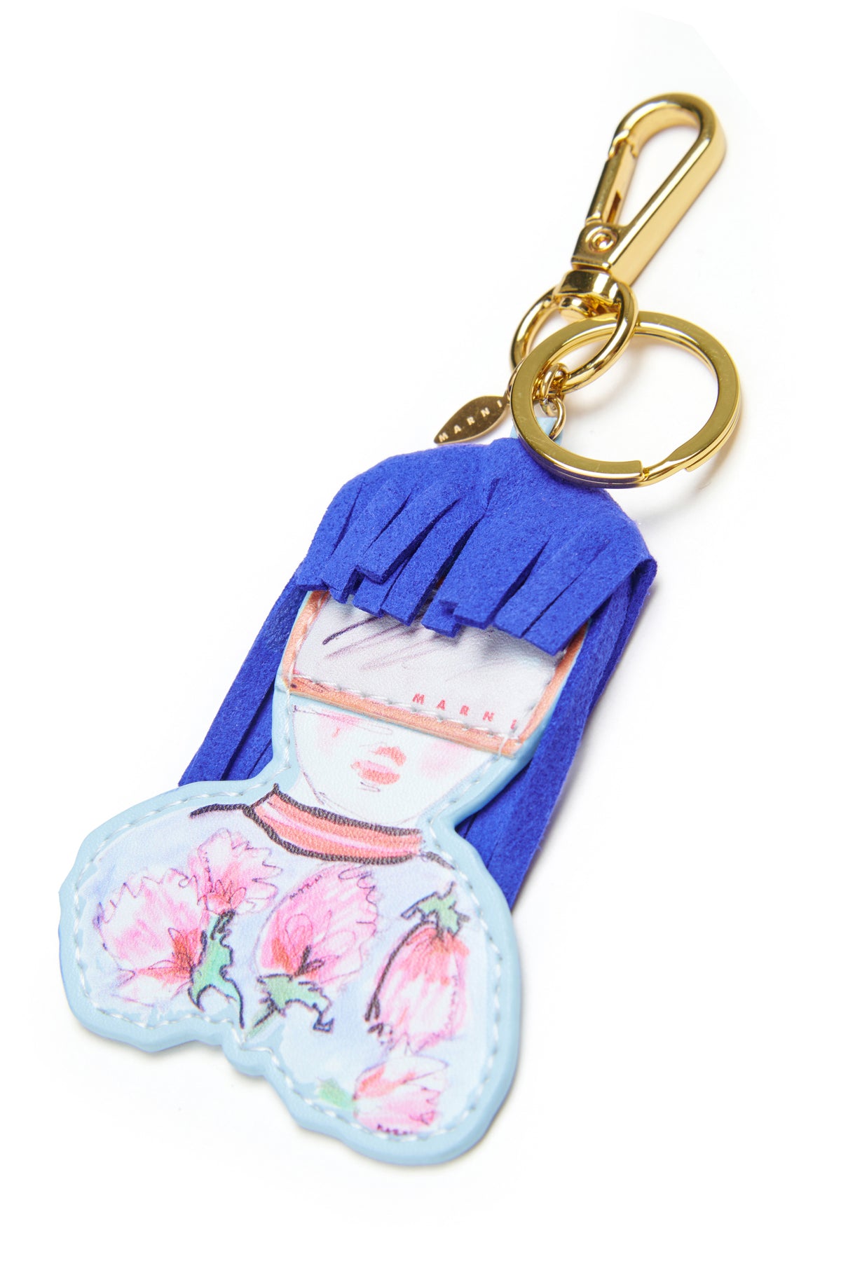 Charm figurina con stampa floreale