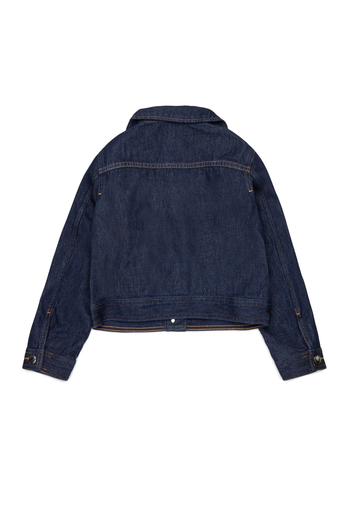 Denimjacke mit Blumen am Kragen