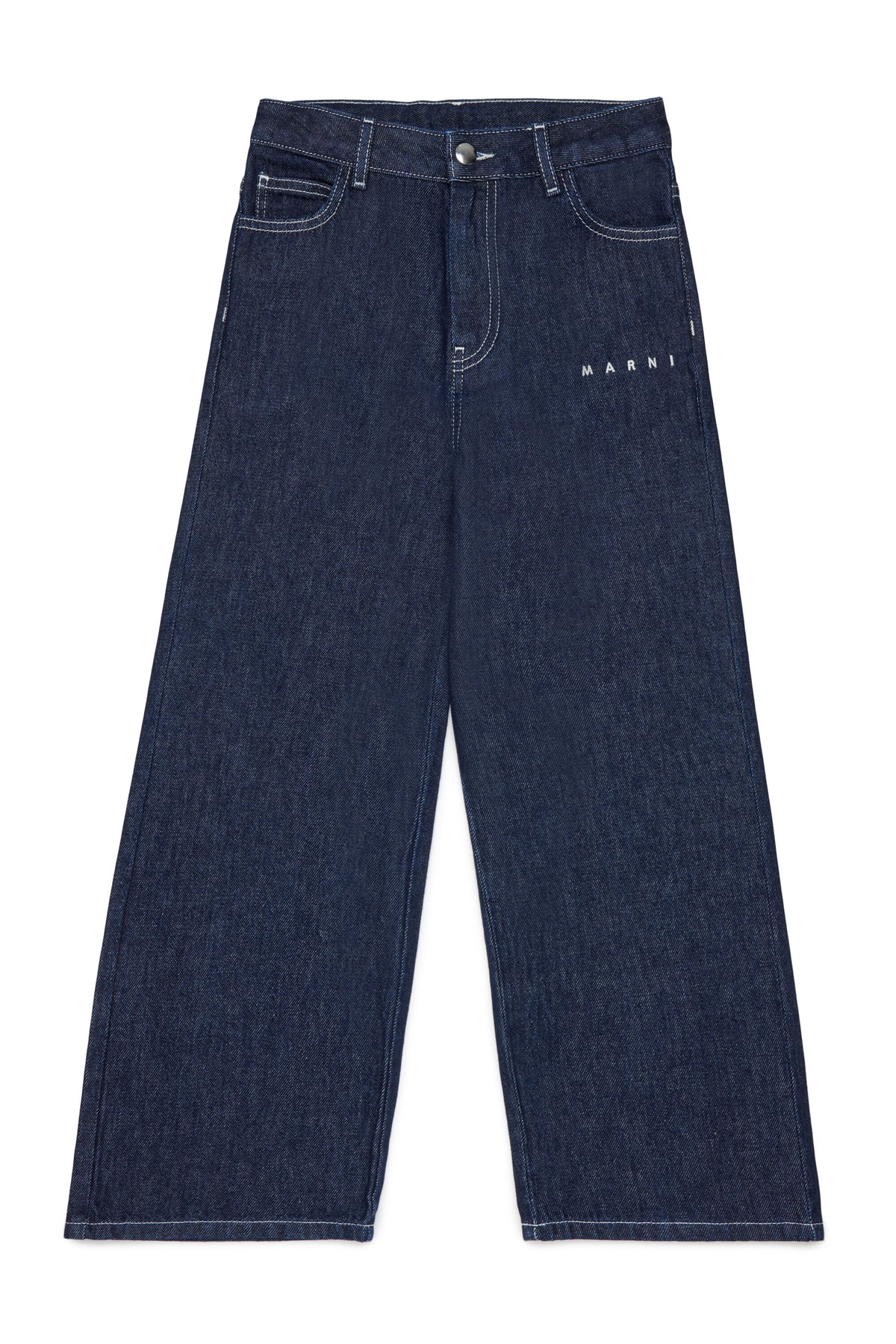 Jeans relajados azul oscuro con logo
