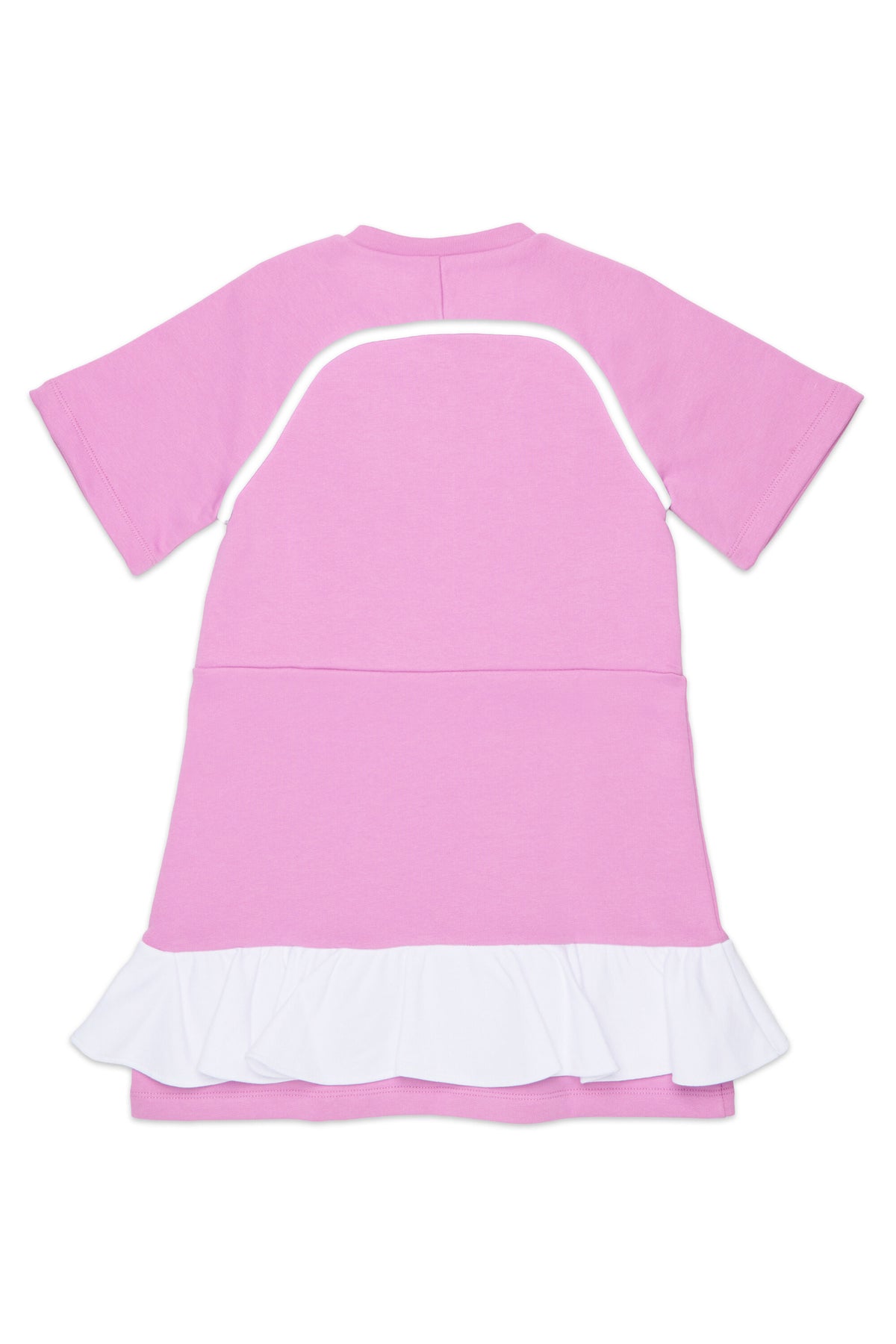 Sweatkleid mit Reißverschluss und Volant
