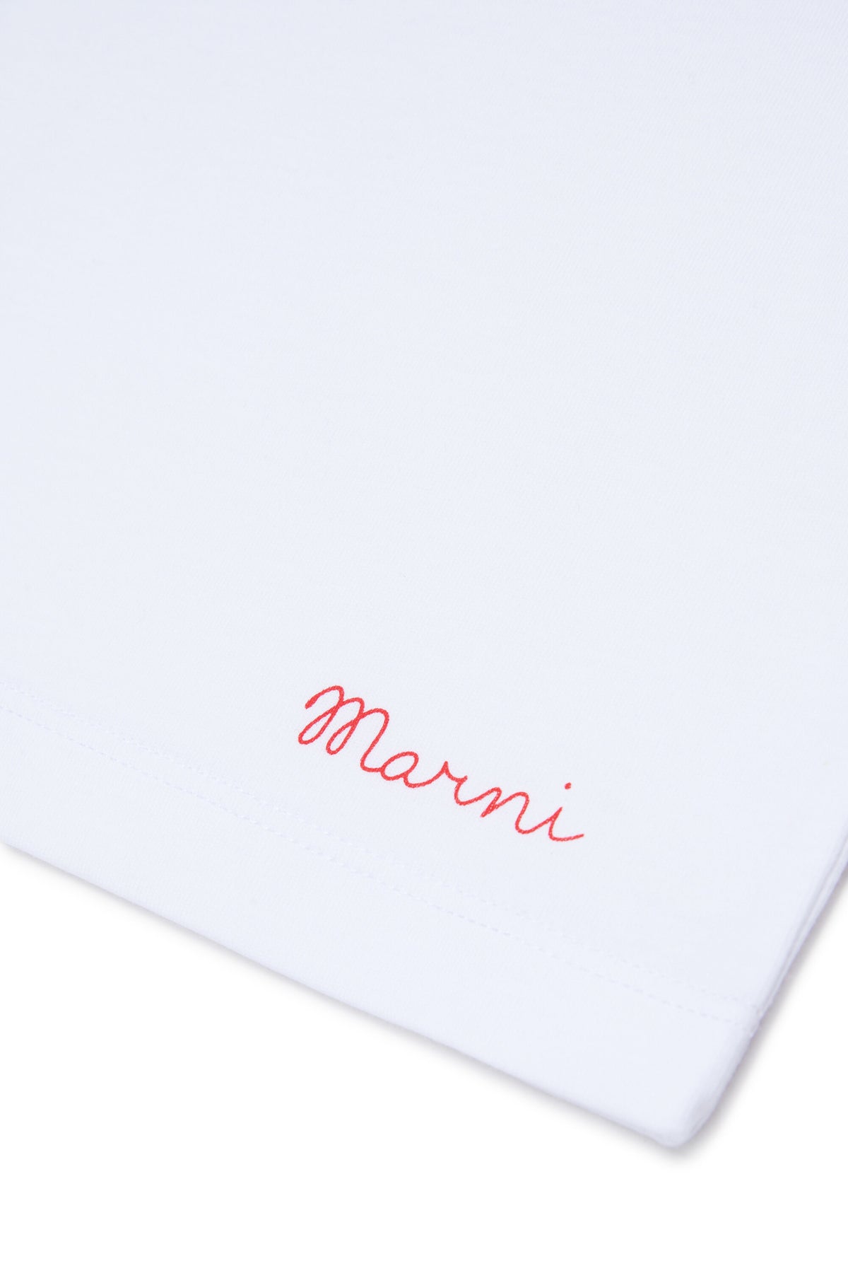T-shirt with embroidered logo on hem