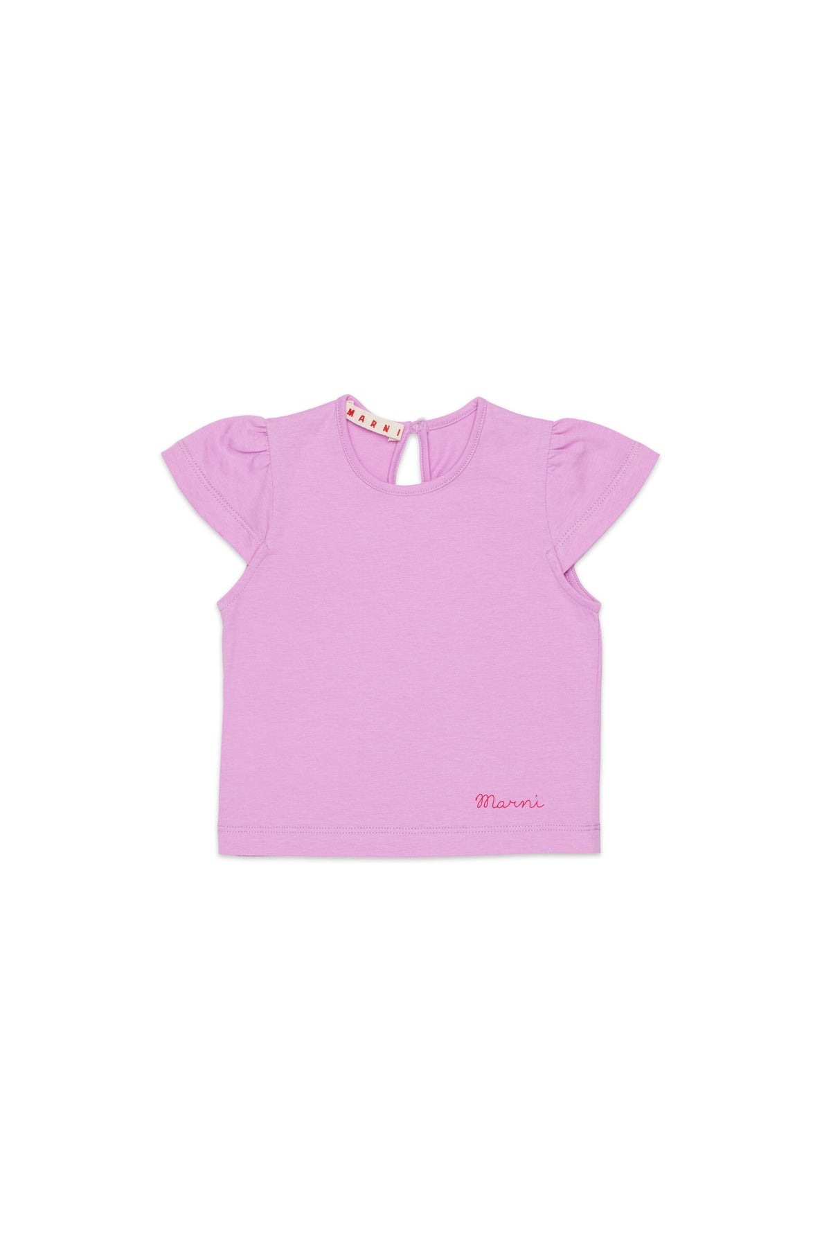 T-shirt with embroidered logo on hem
