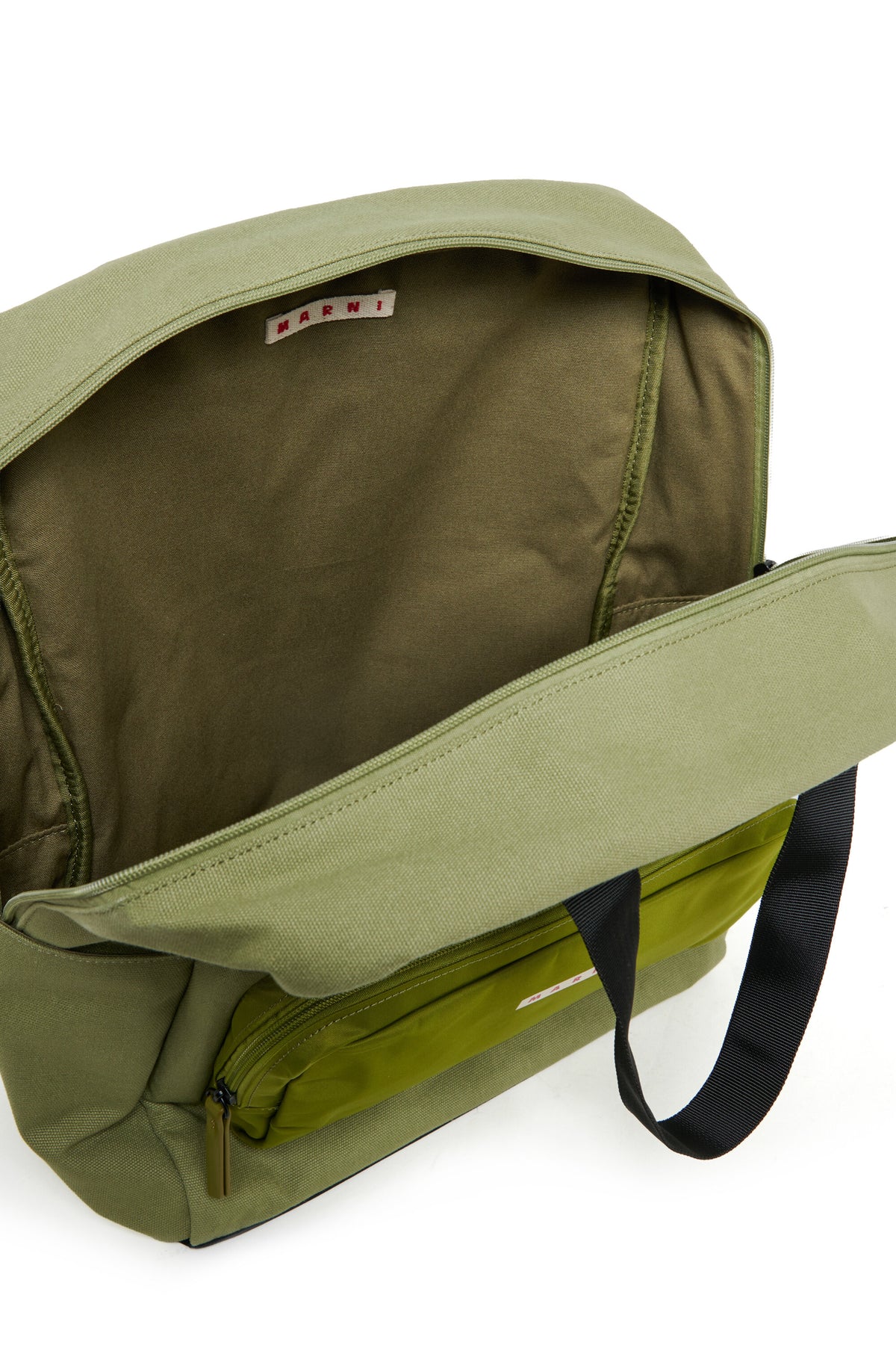 Mochila de algodón con bolsillo frontal