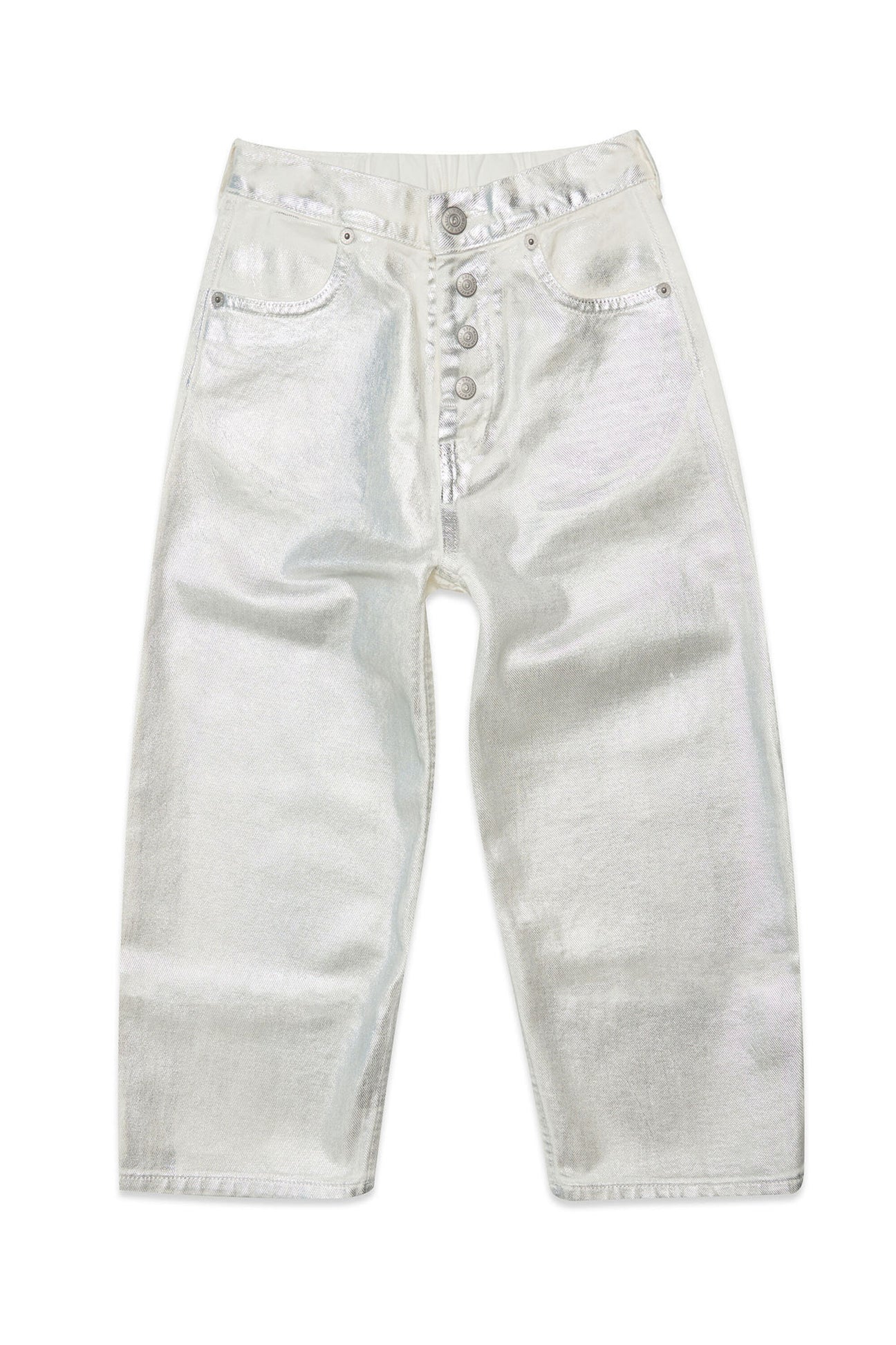 Jeans bianco effetto metallizzato Jeans bianco effetto metallizzato