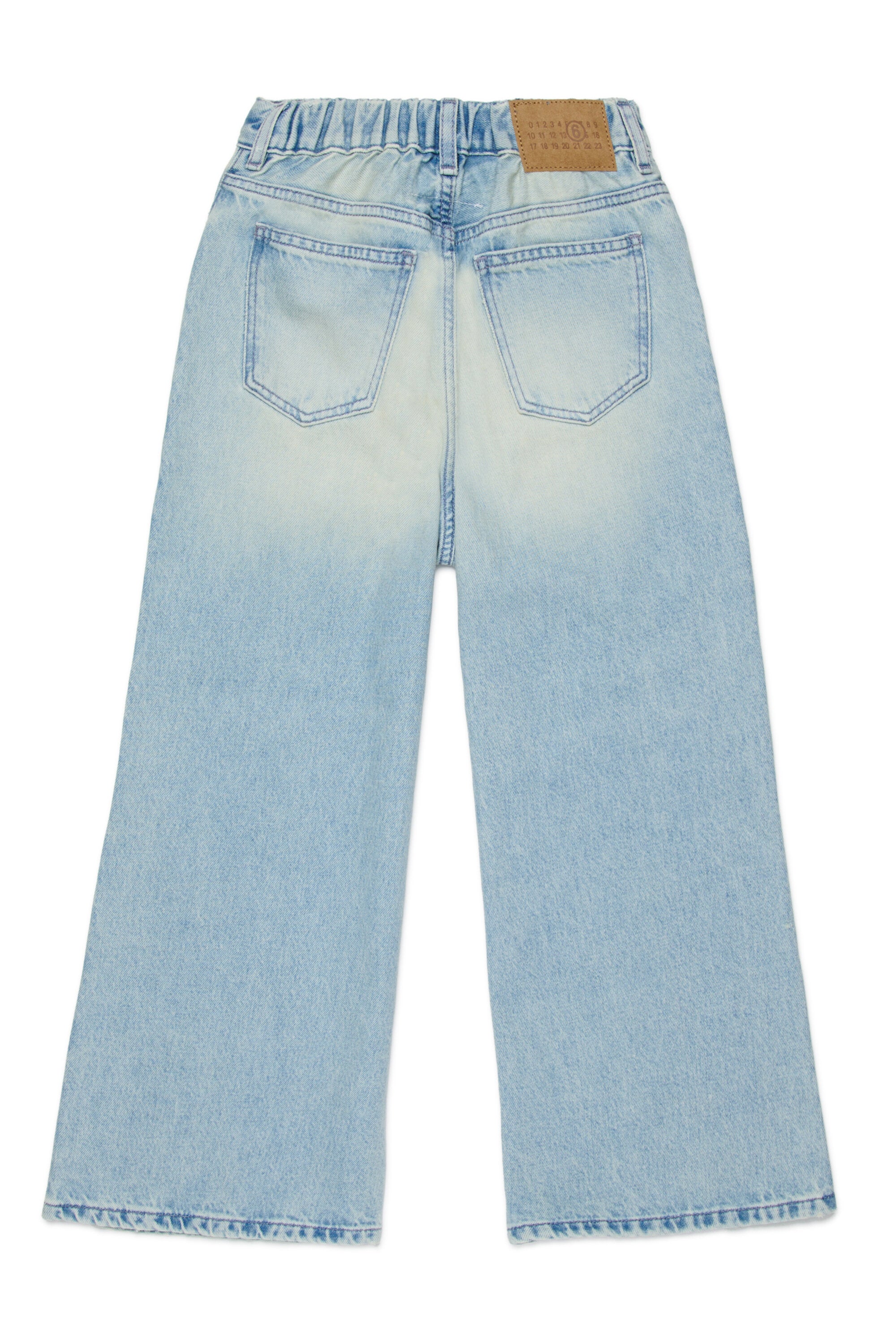 Flared-Jeans in heller blauer Waschung