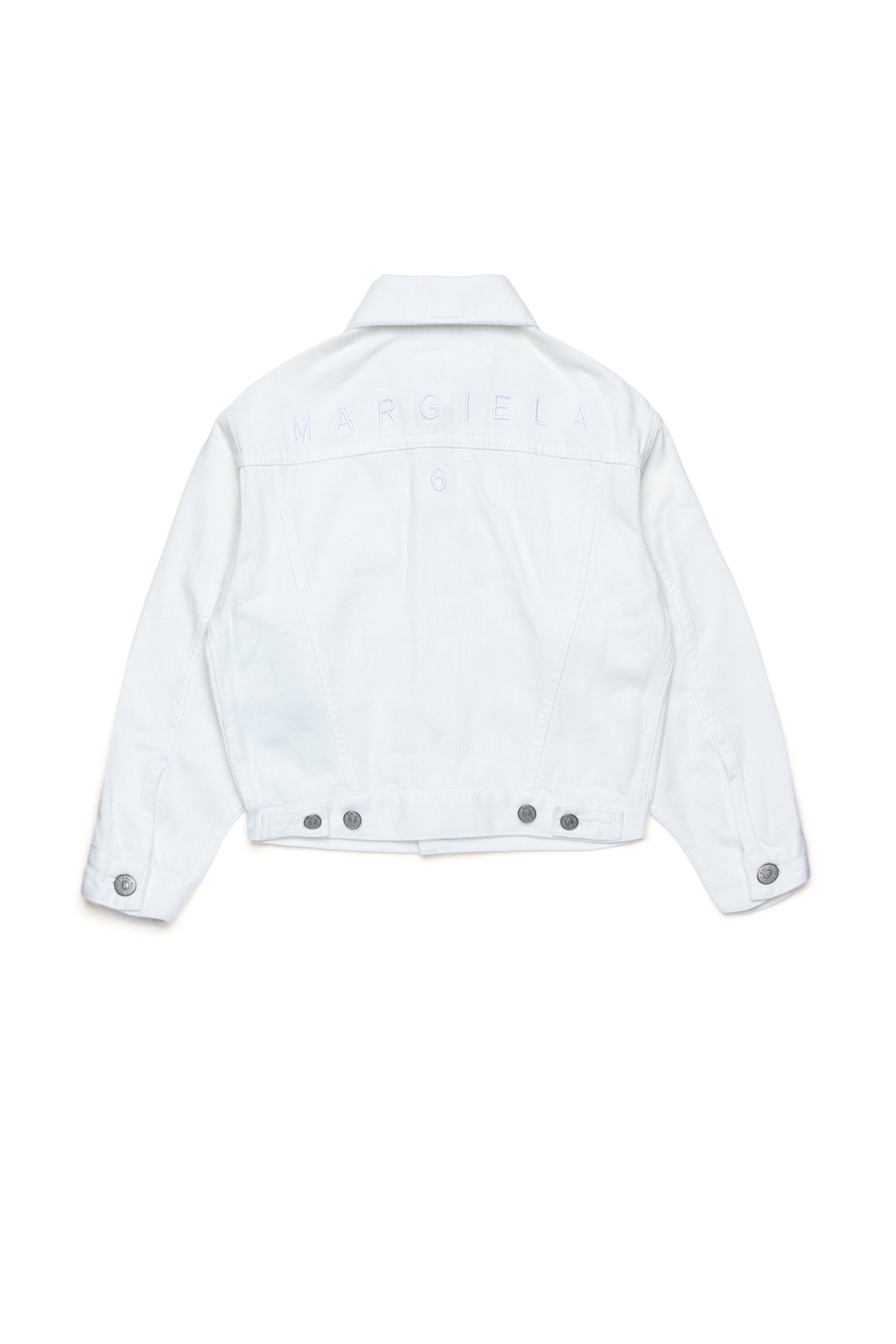 MM6 teen's white denim jacket branded | BRAVE KID