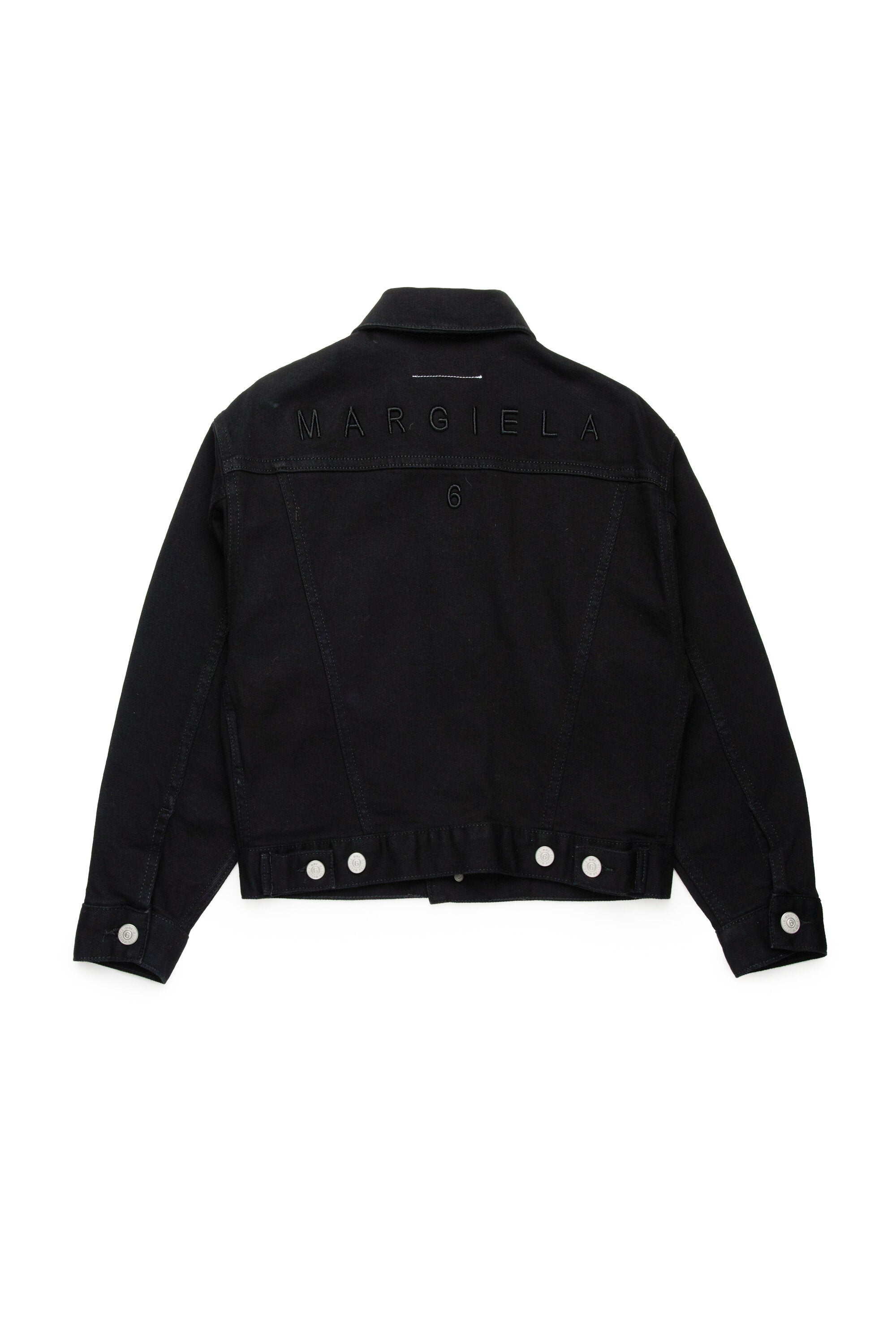 MM6 teen's black denim branded jacket | BRAVE KID