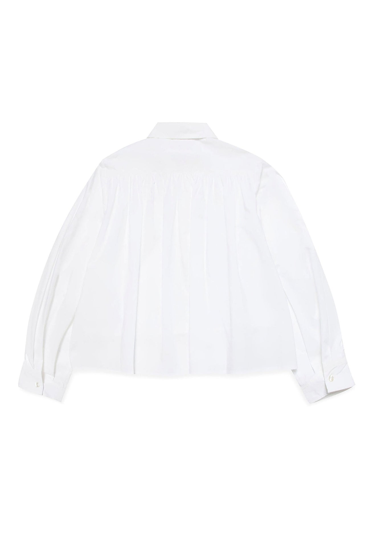Cropped poplin shirt with pleated back Cropped poplin shirt with pleated back