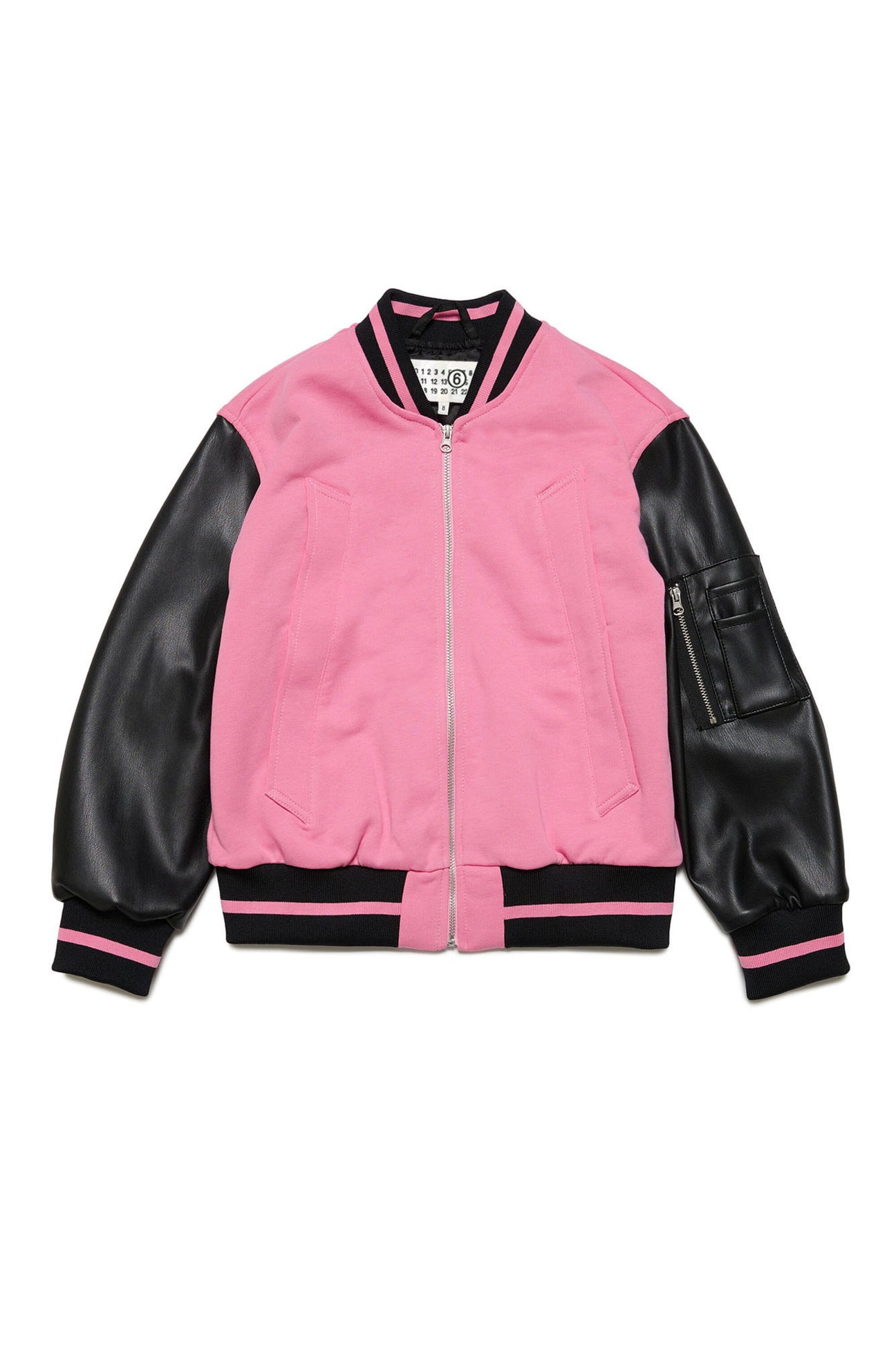 Giacca bomber con maniche in similpelle 