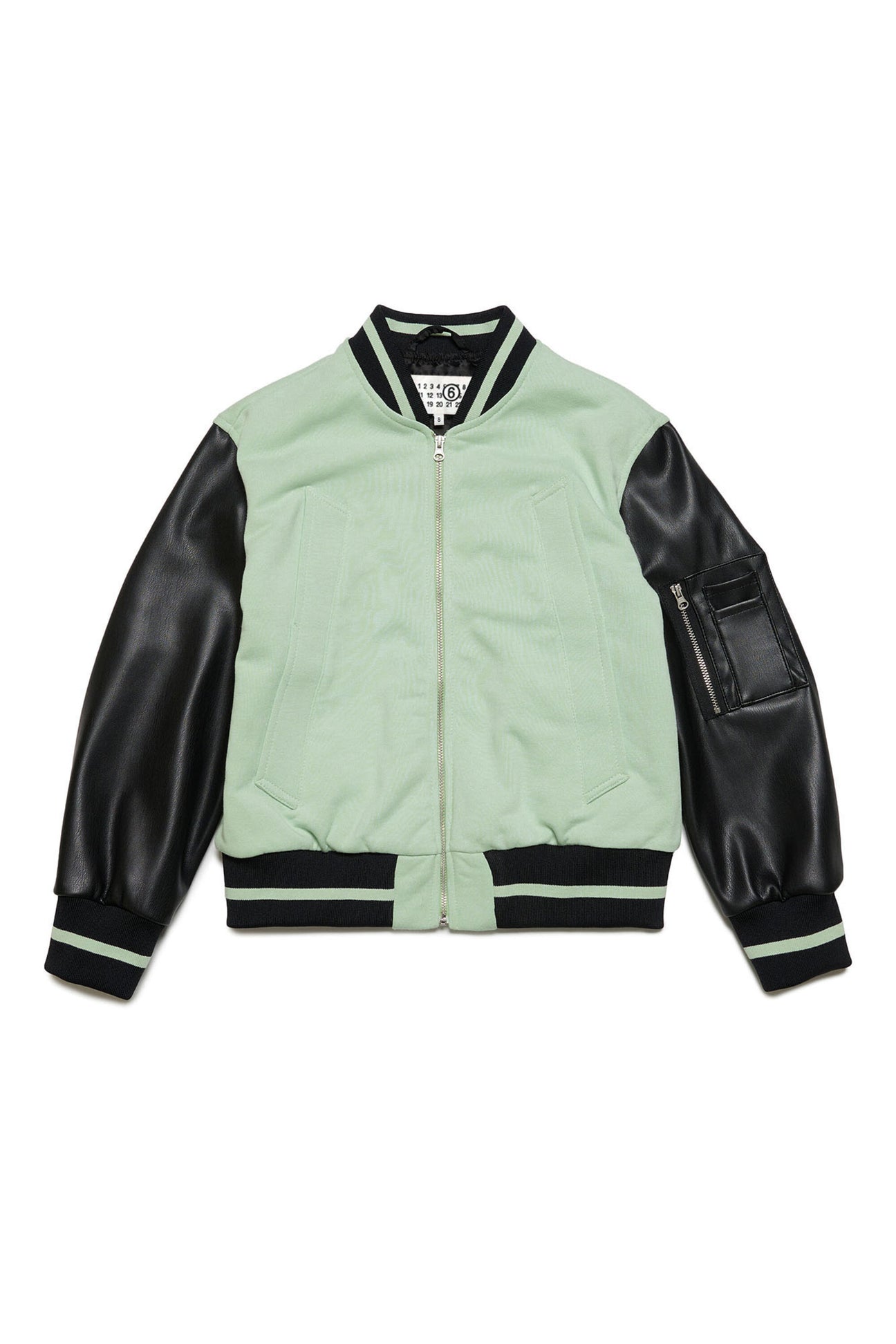 Giacca bomber con maniche in similpelle Giacca bomber con maniche in similpelle