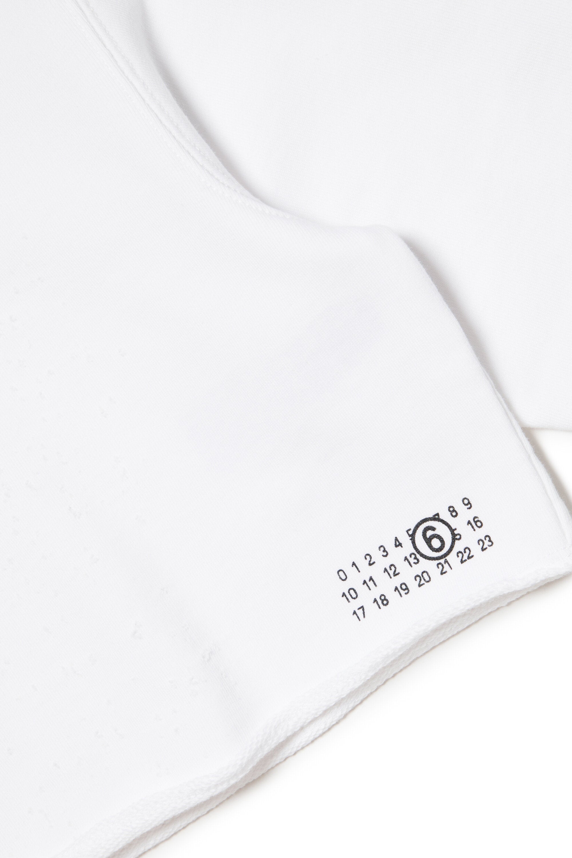 Cropped ripped sweatshirt branded with numeric logo