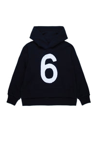 Hooded sweatshirt with inlay 6 logo