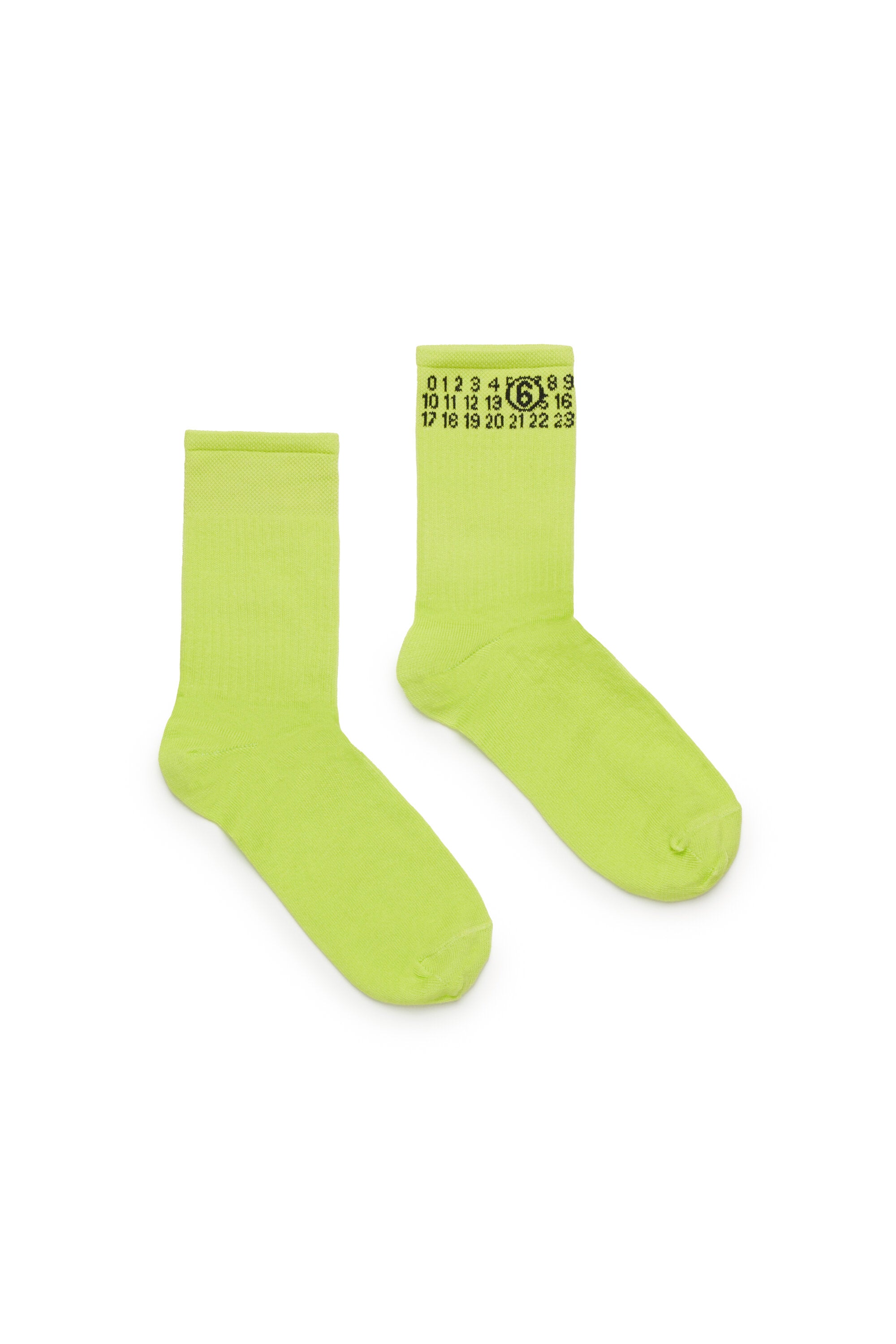 Gerippte Socken mit numerischem Logo