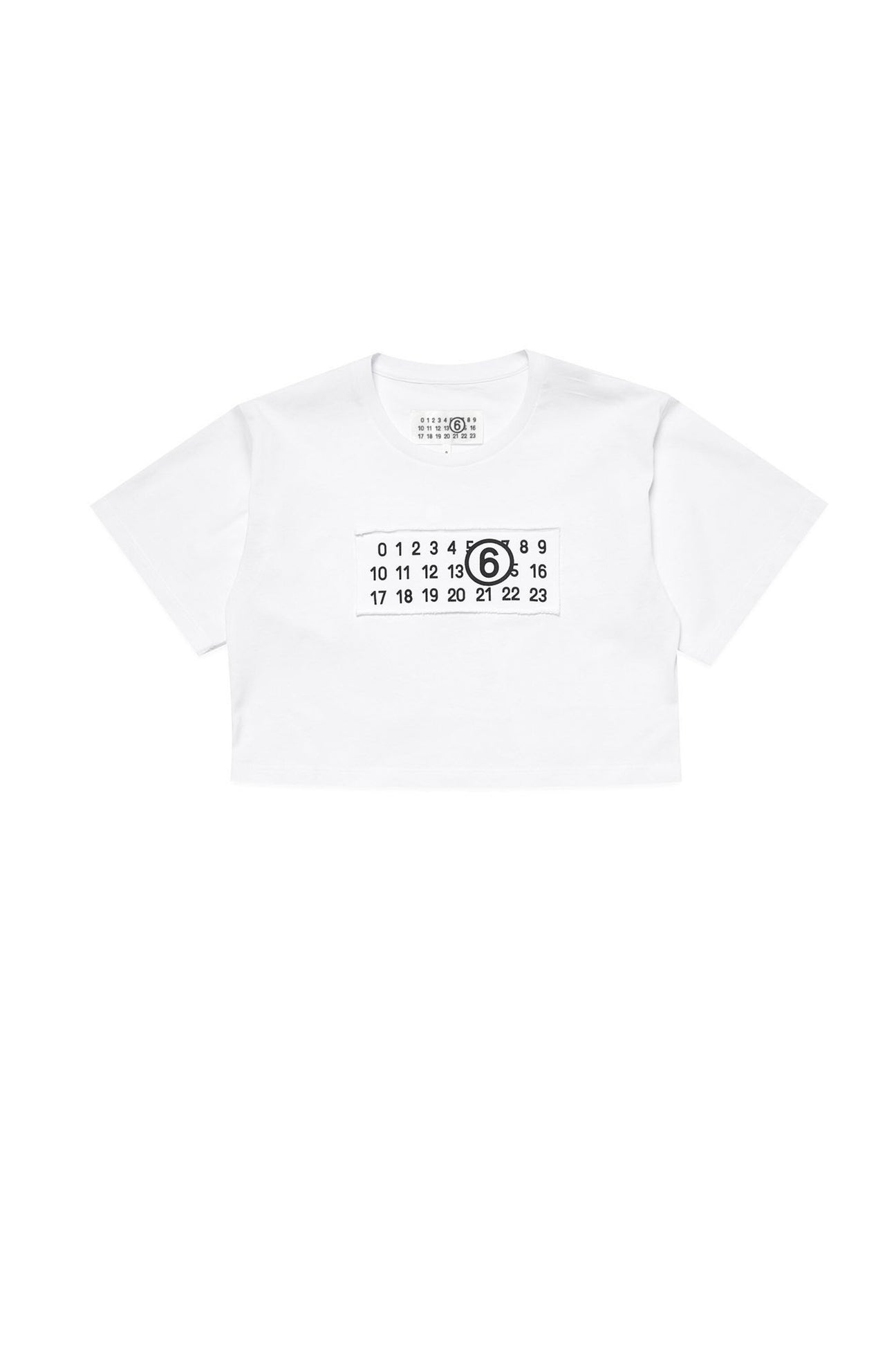 Cropped T-shirt branded with numeric logo 