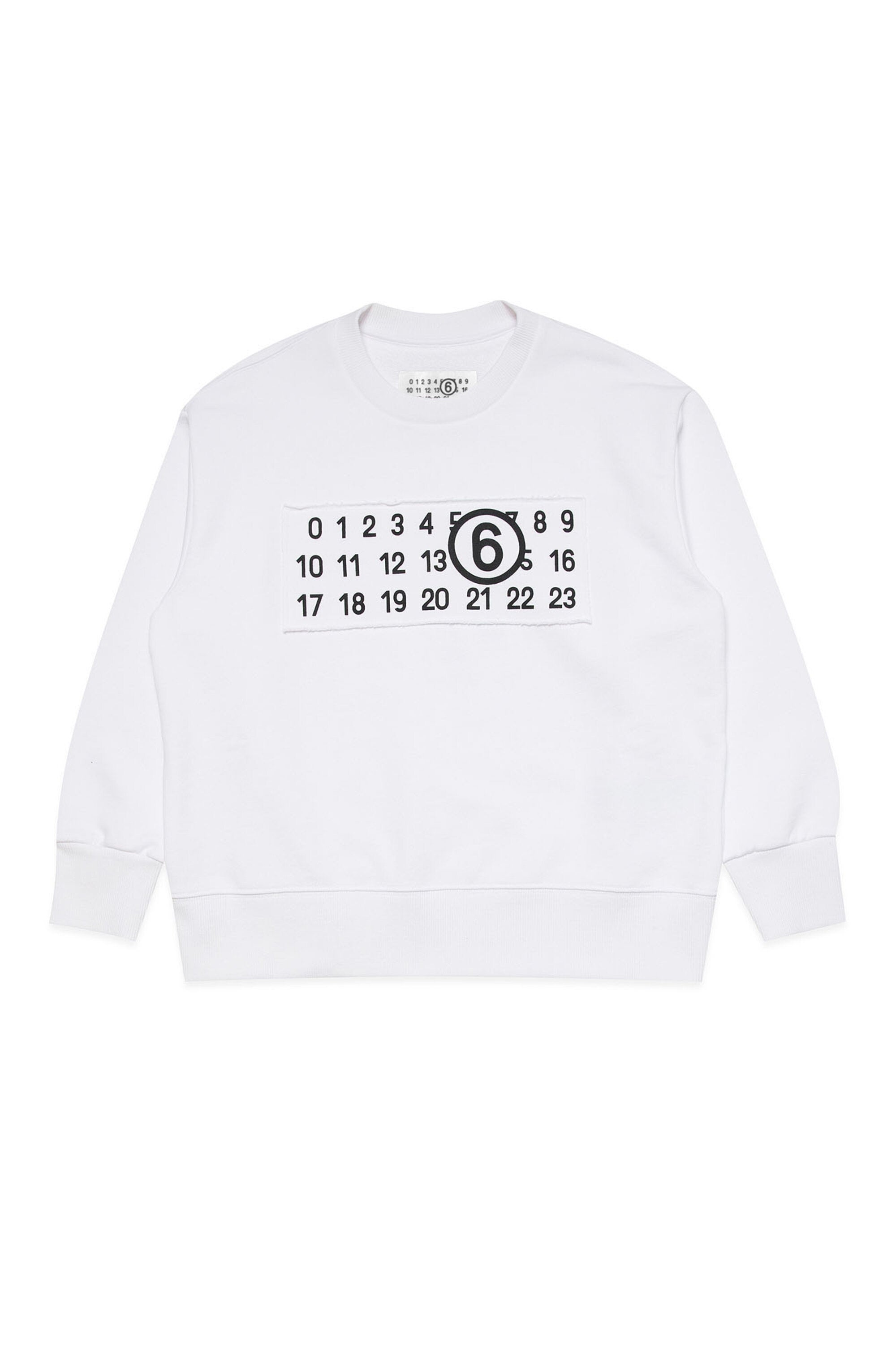 Crew-neck sweatshirt branded with numeric logo