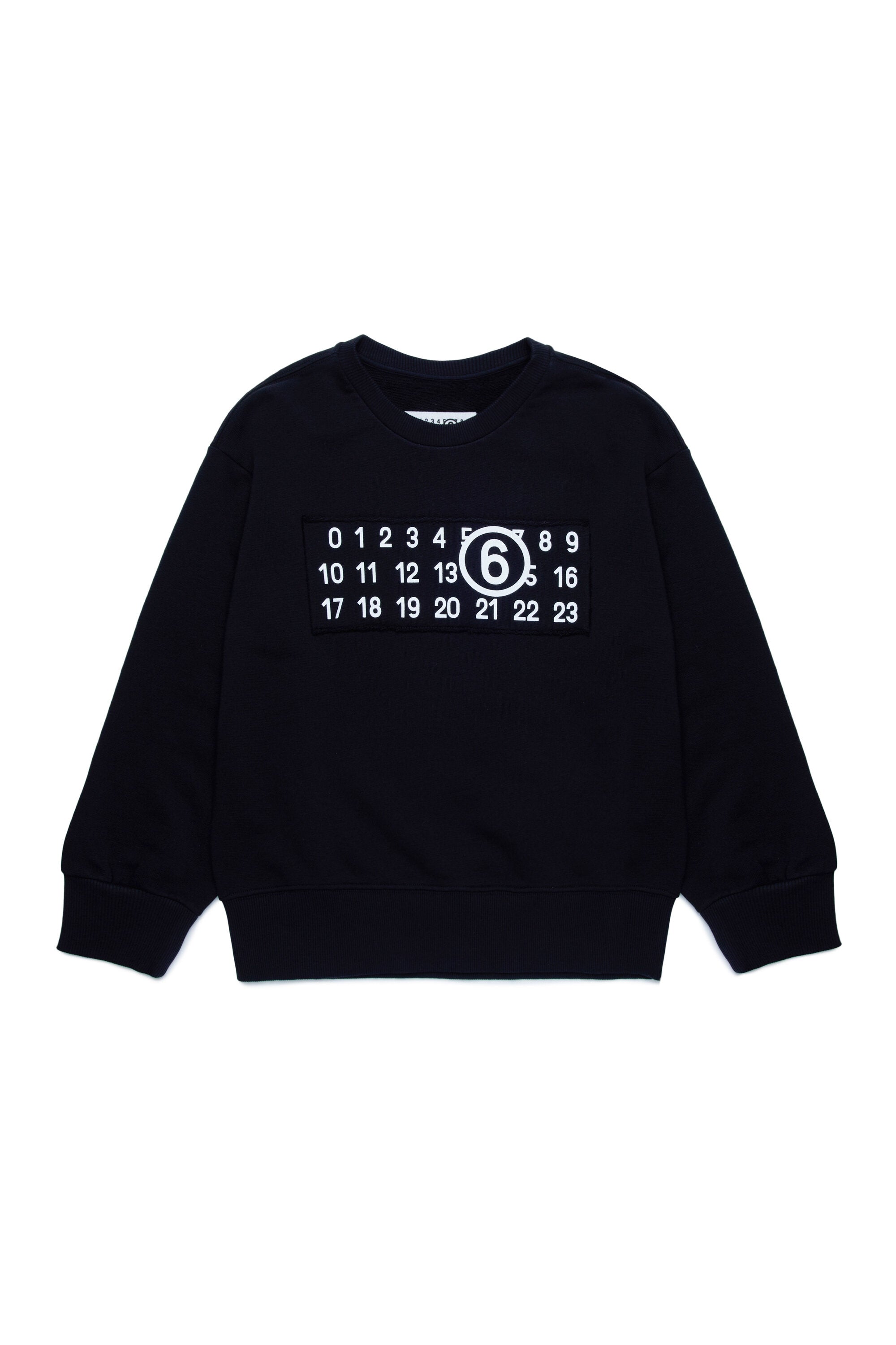Crew-neck sweatshirt branded with numeric logo