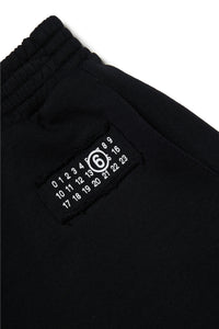 Fleece shorts with numeric logo