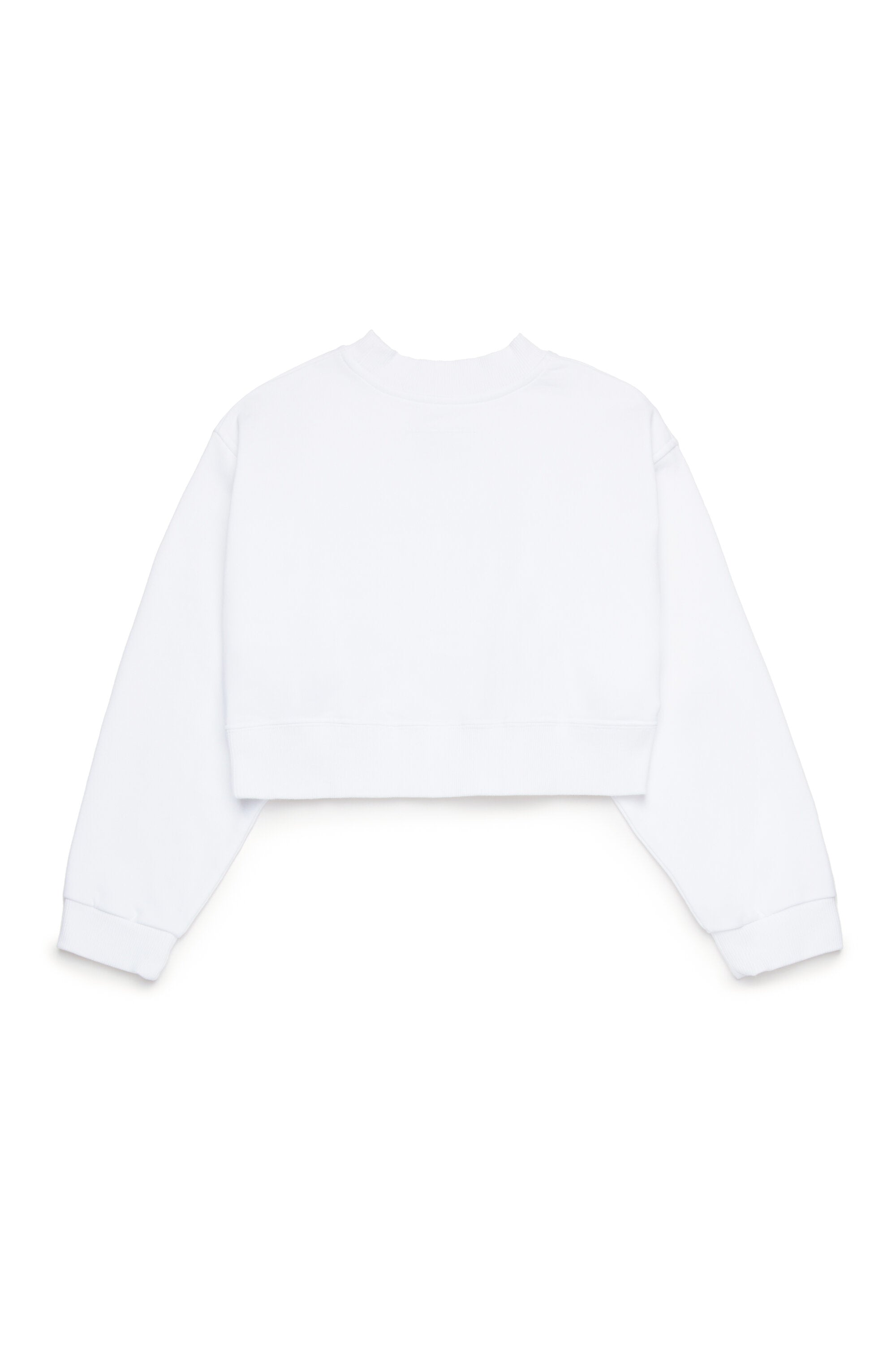 Cropped sweatshirt branded with pixel effect logo