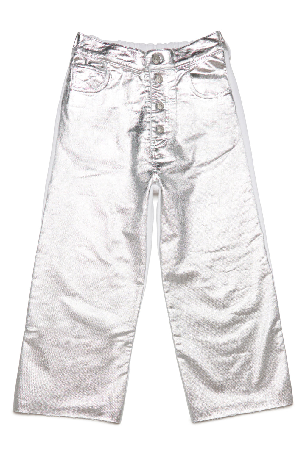 Pantaloni in felpa effetto metallizzato