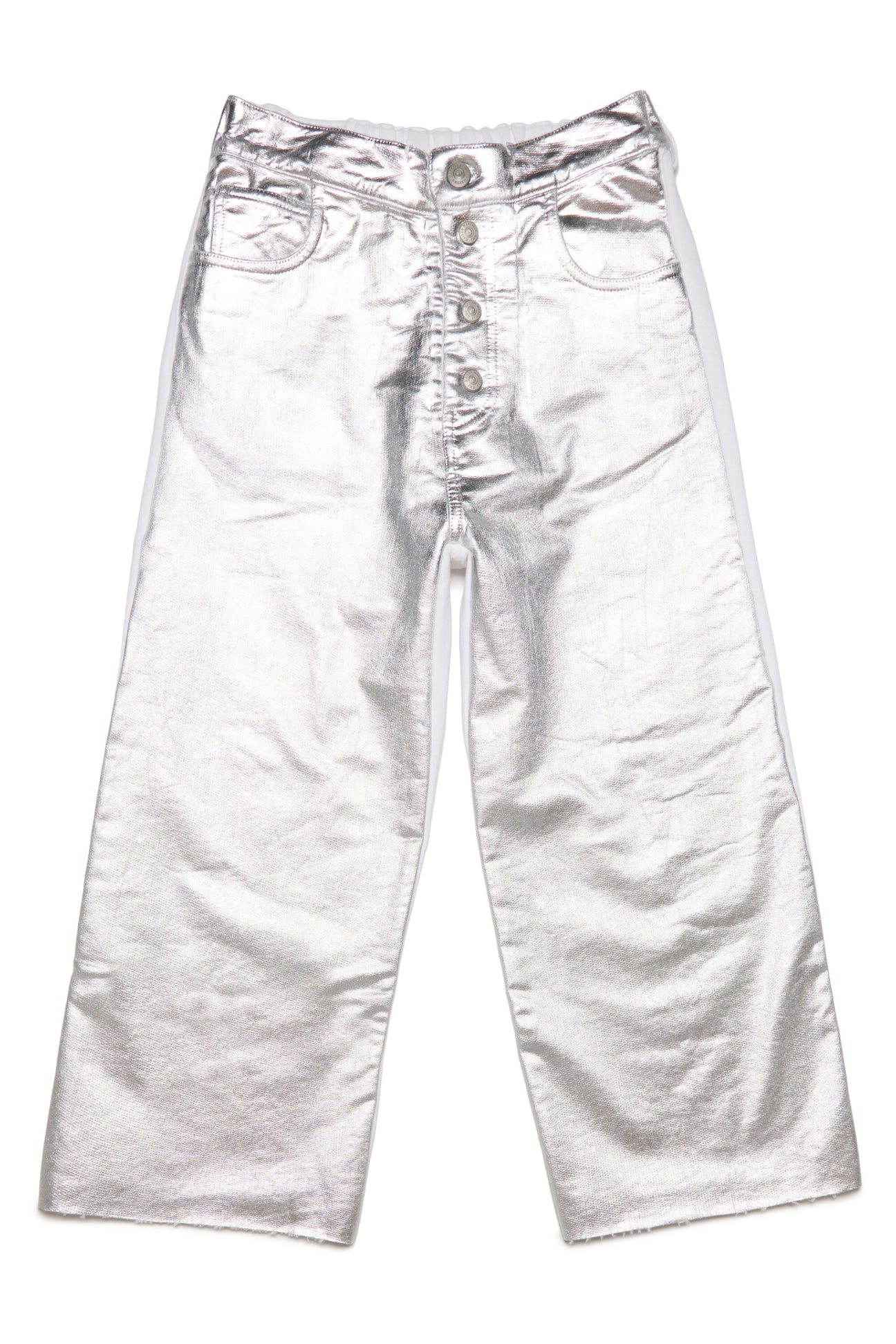 Pantaloni in felpa effetto metallizzato 