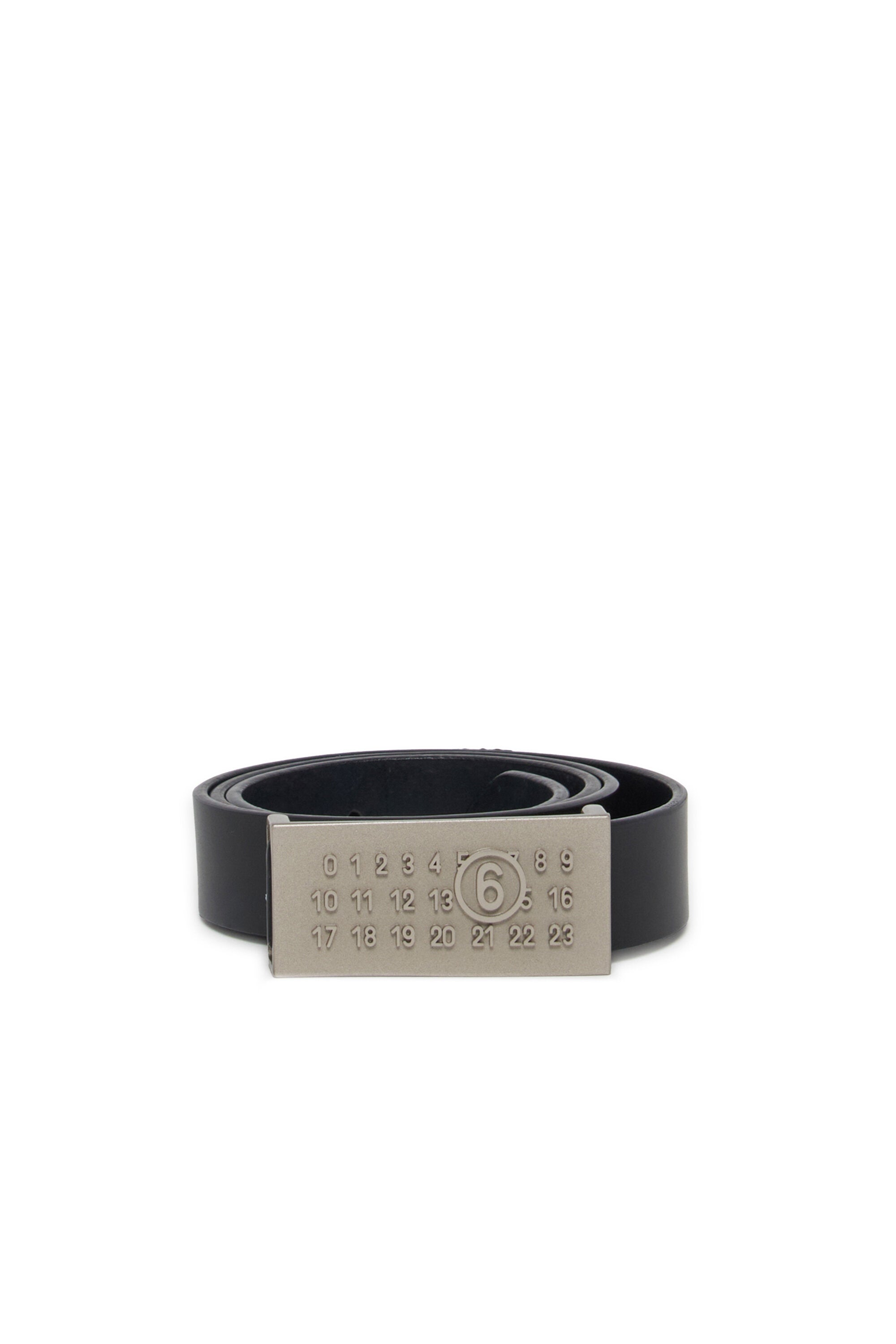 Cintura in pelle con numeric logo