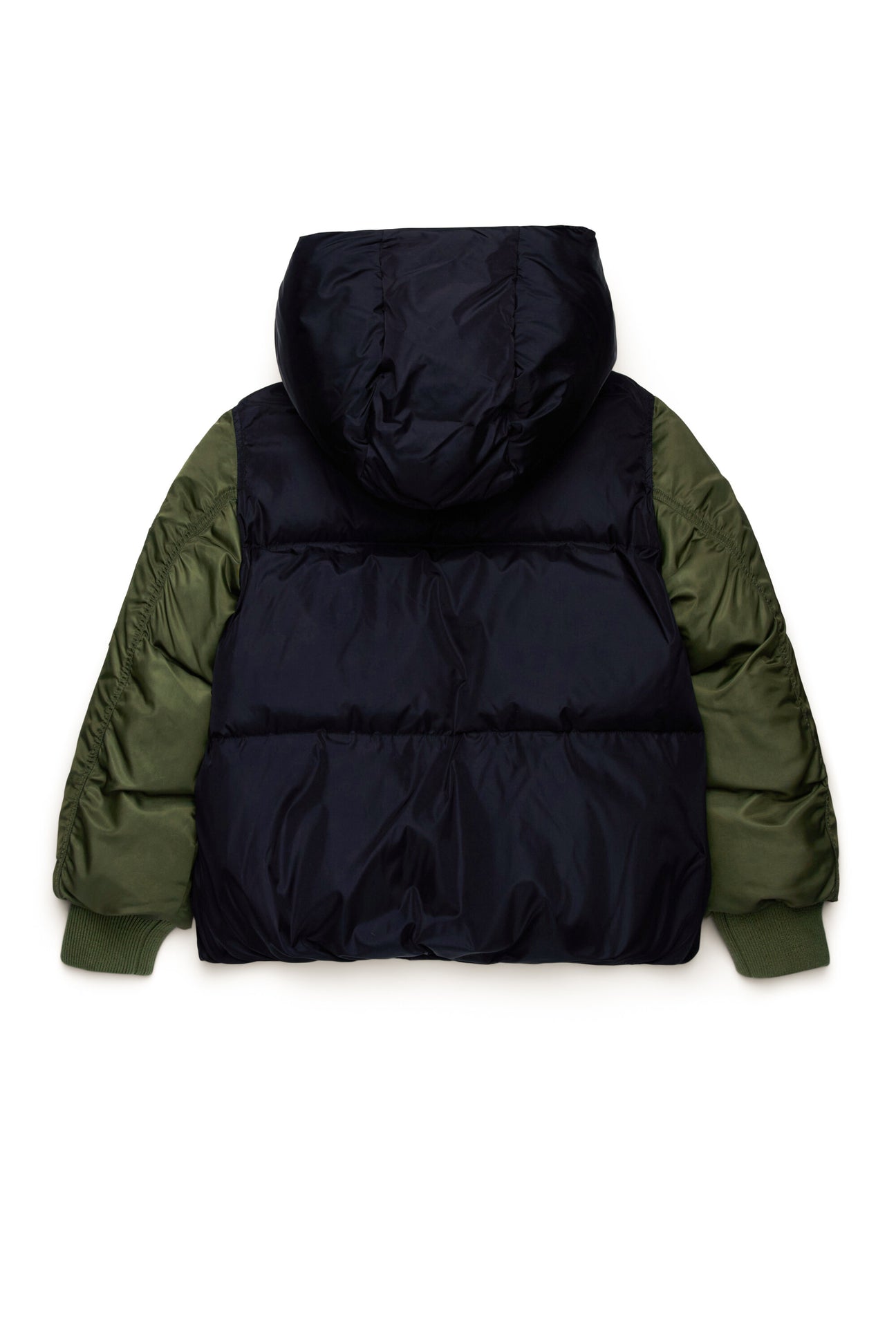 Two-tone padded jacket with bomber sleeves Two-tone padded jacket with bomber sleeves