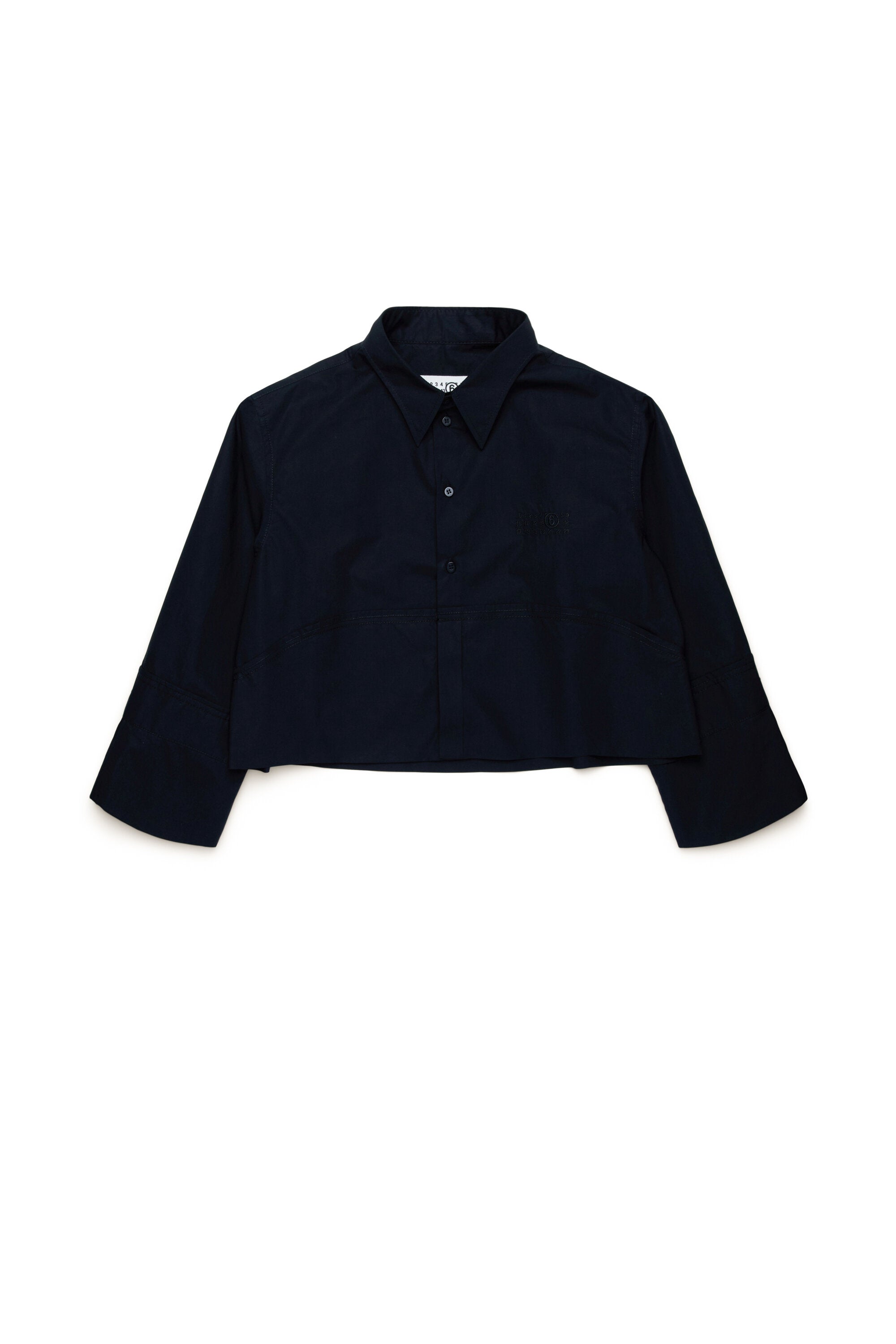 Inside-out poplin shirt