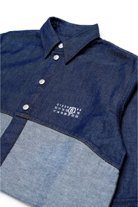 Inside-out denim-effect shirt