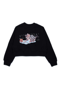 Sweatshirt with Kitten print