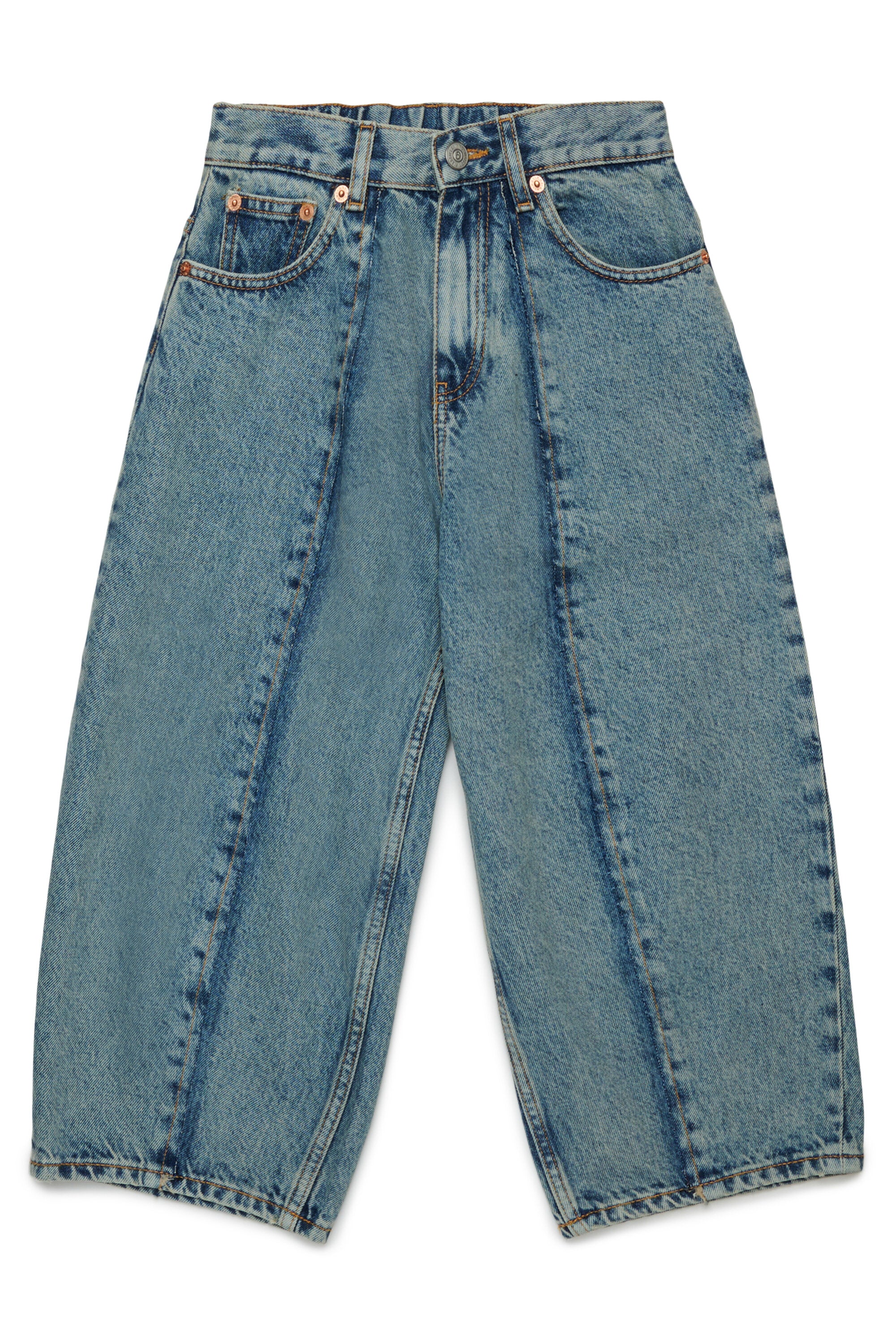 Jeans relaxed blu medio effetto palloncino