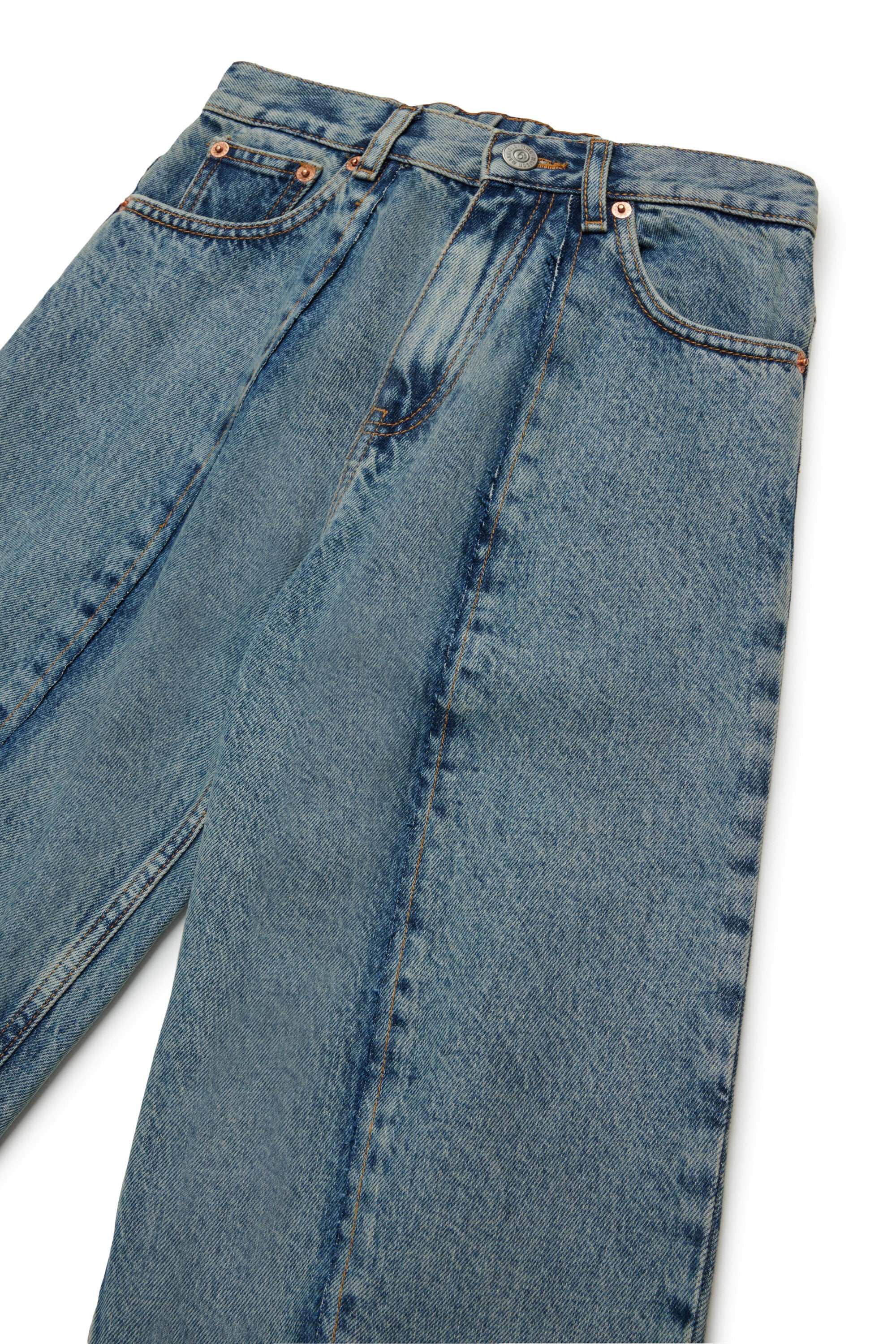 Jeans relaxed blu medio effetto palloncino