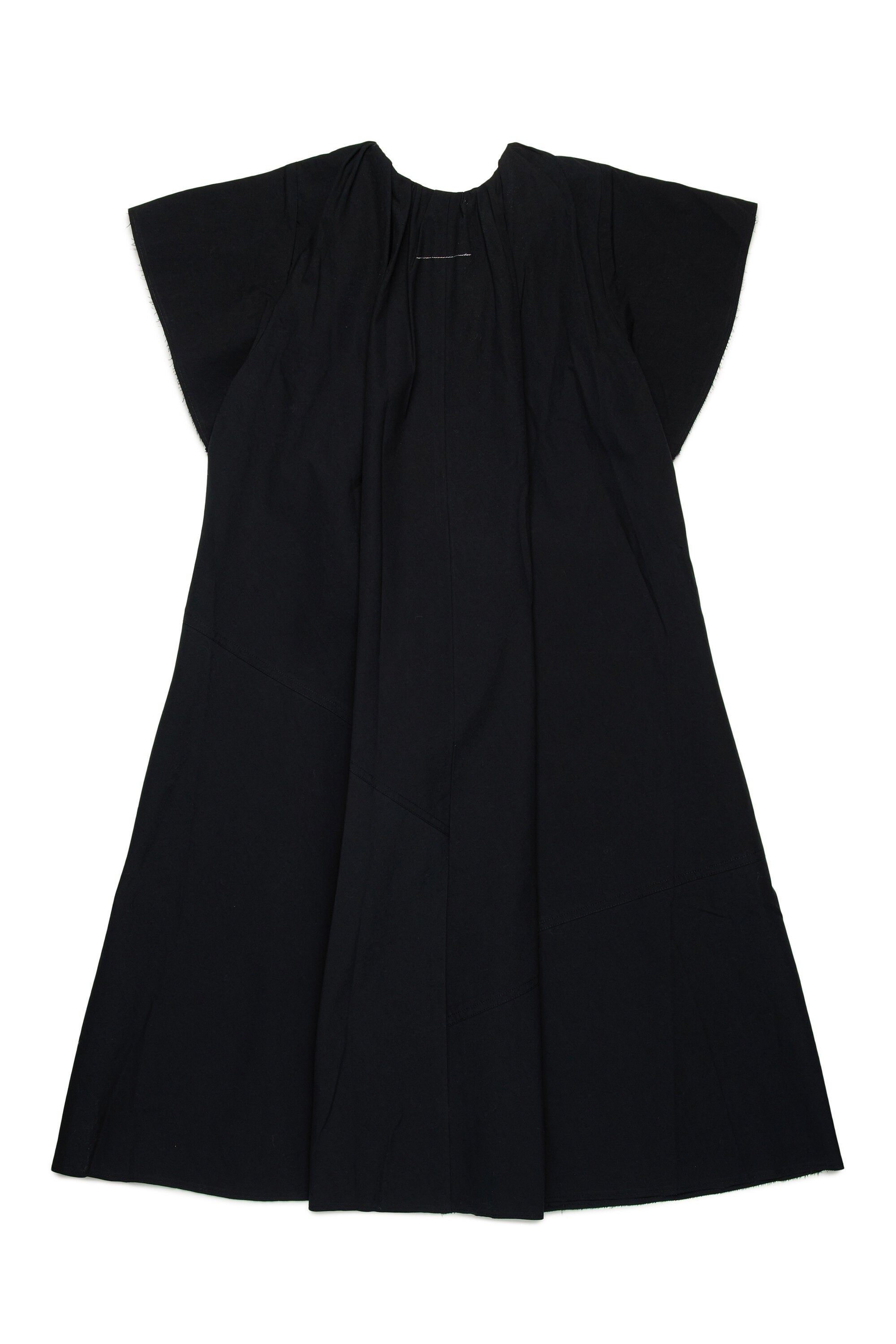 Poplin dress with ruffles