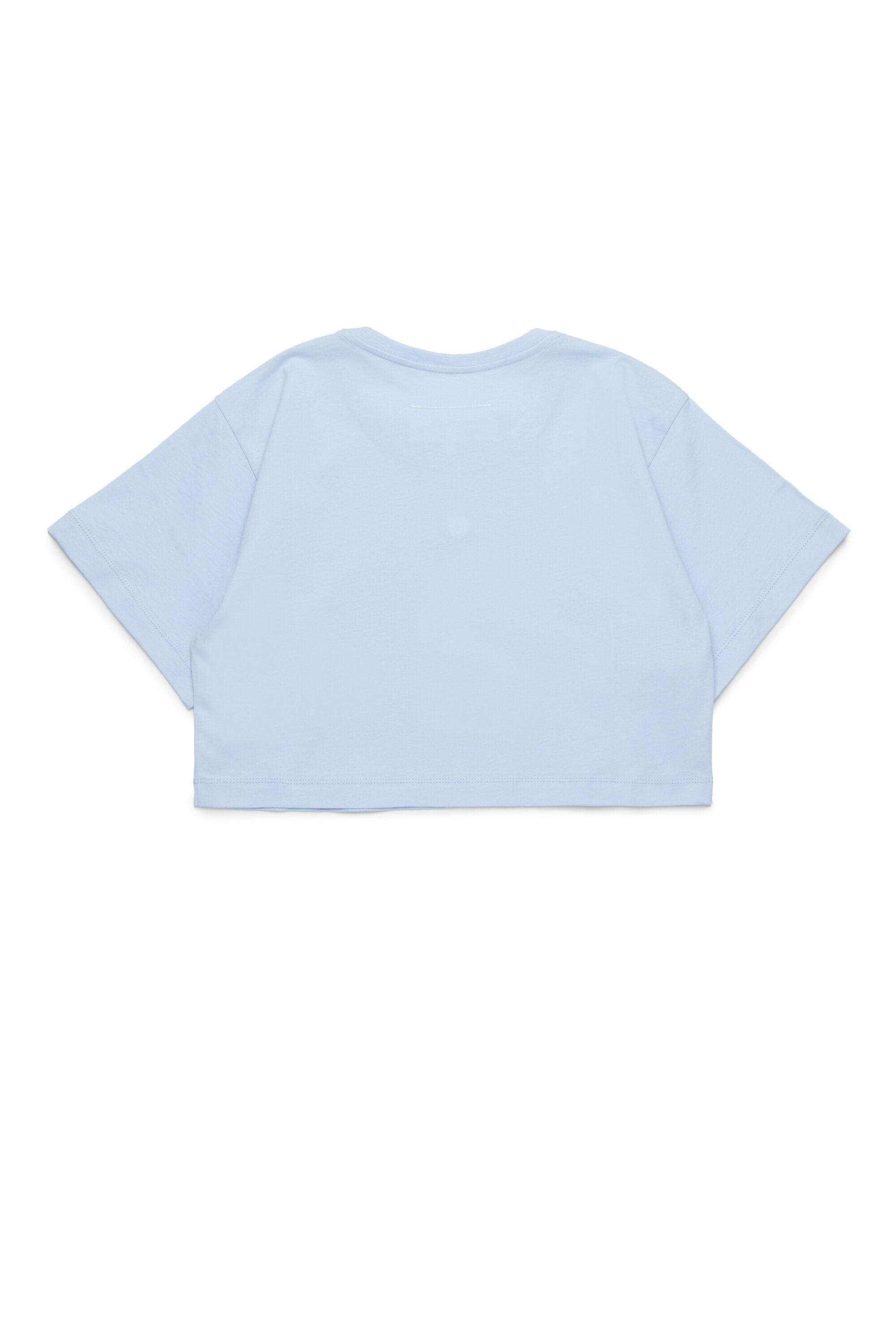 T-shirt cropped con logo istituzionale