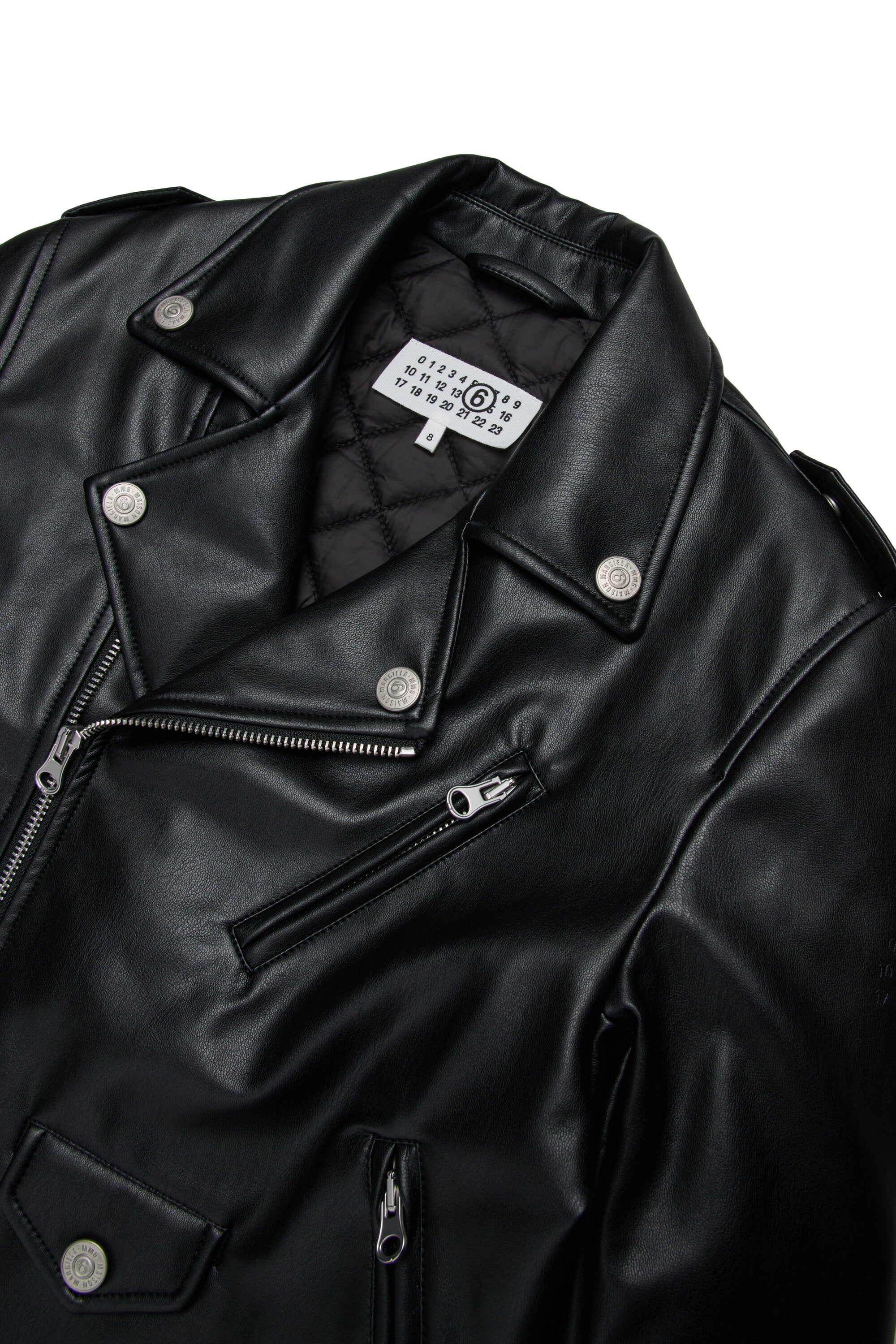 Chaqueta biker de tejido revestido