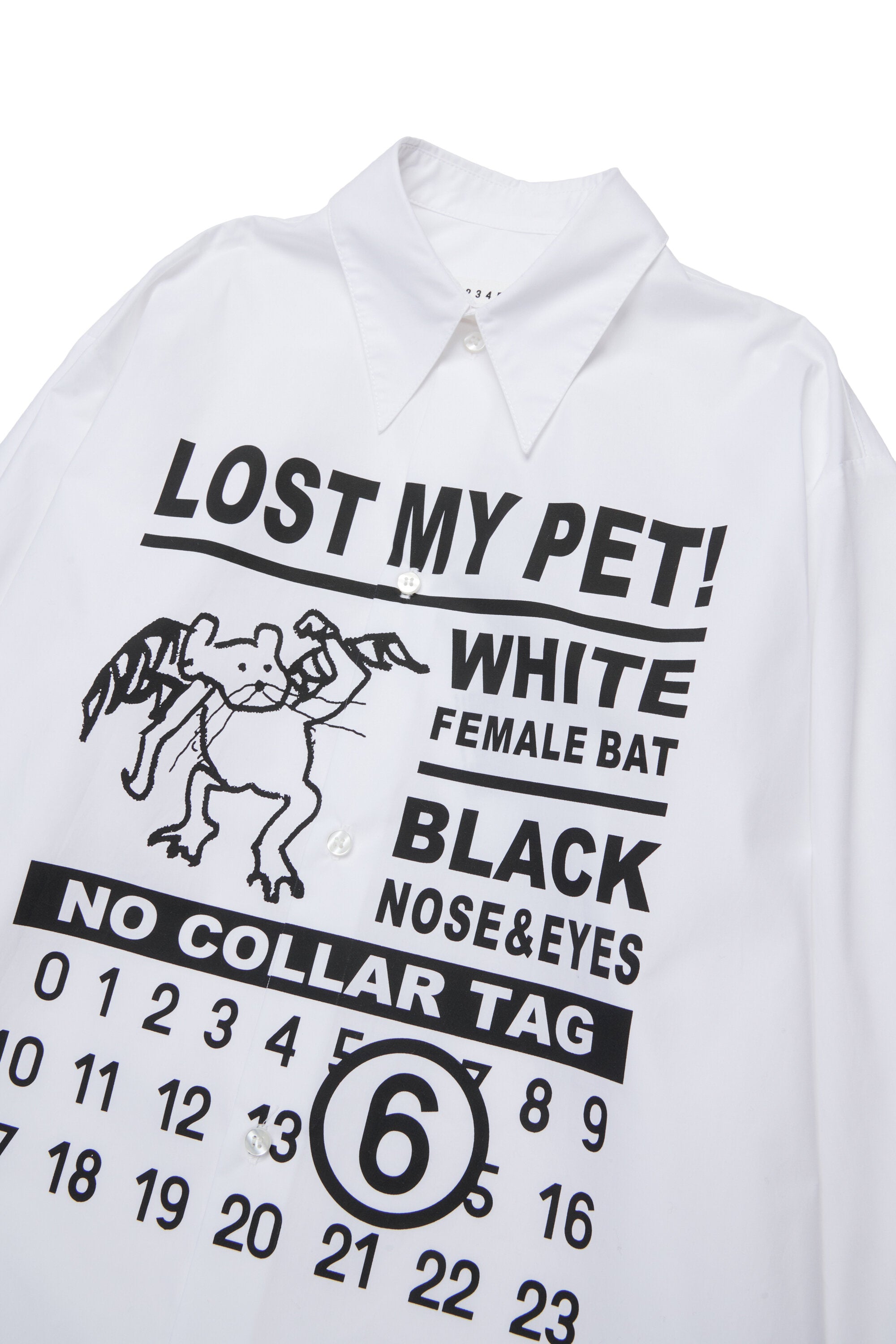 Abito maxi camicia in popeline Lost My Pet