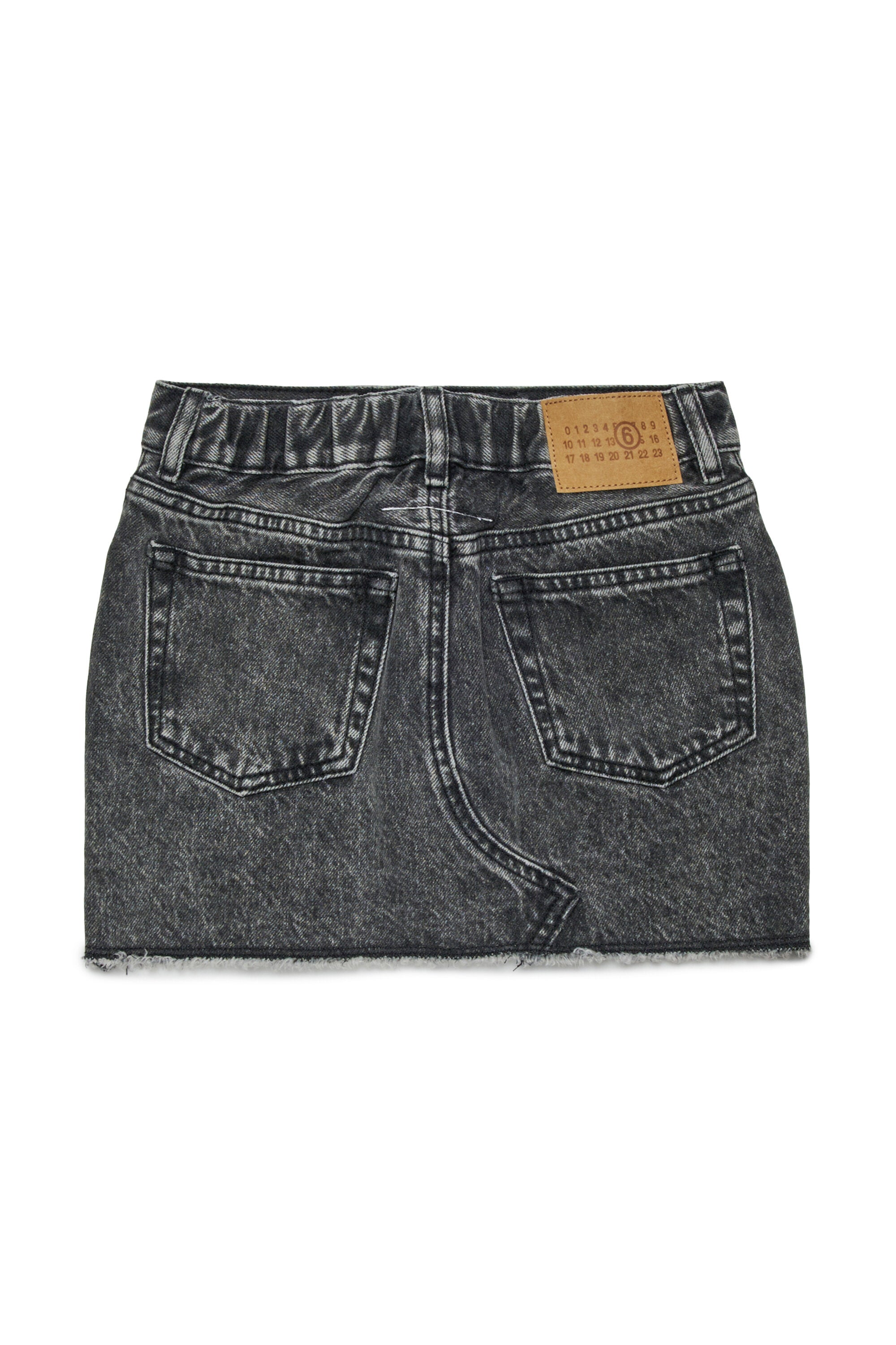 MM6 teen's mini skirt in shaded black denim | BRAVE KID