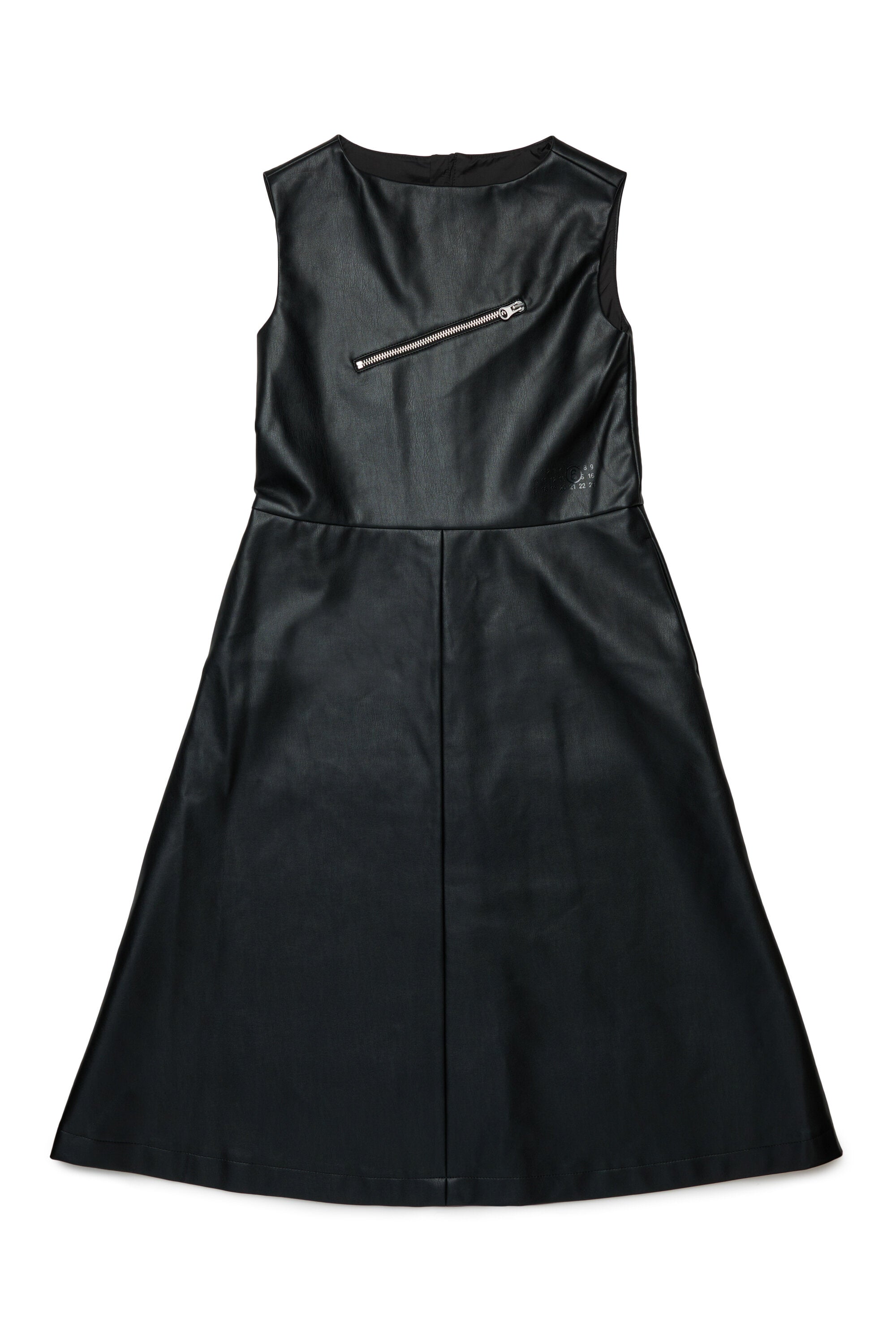 Vestido largo de tejido recubierto con cremallera