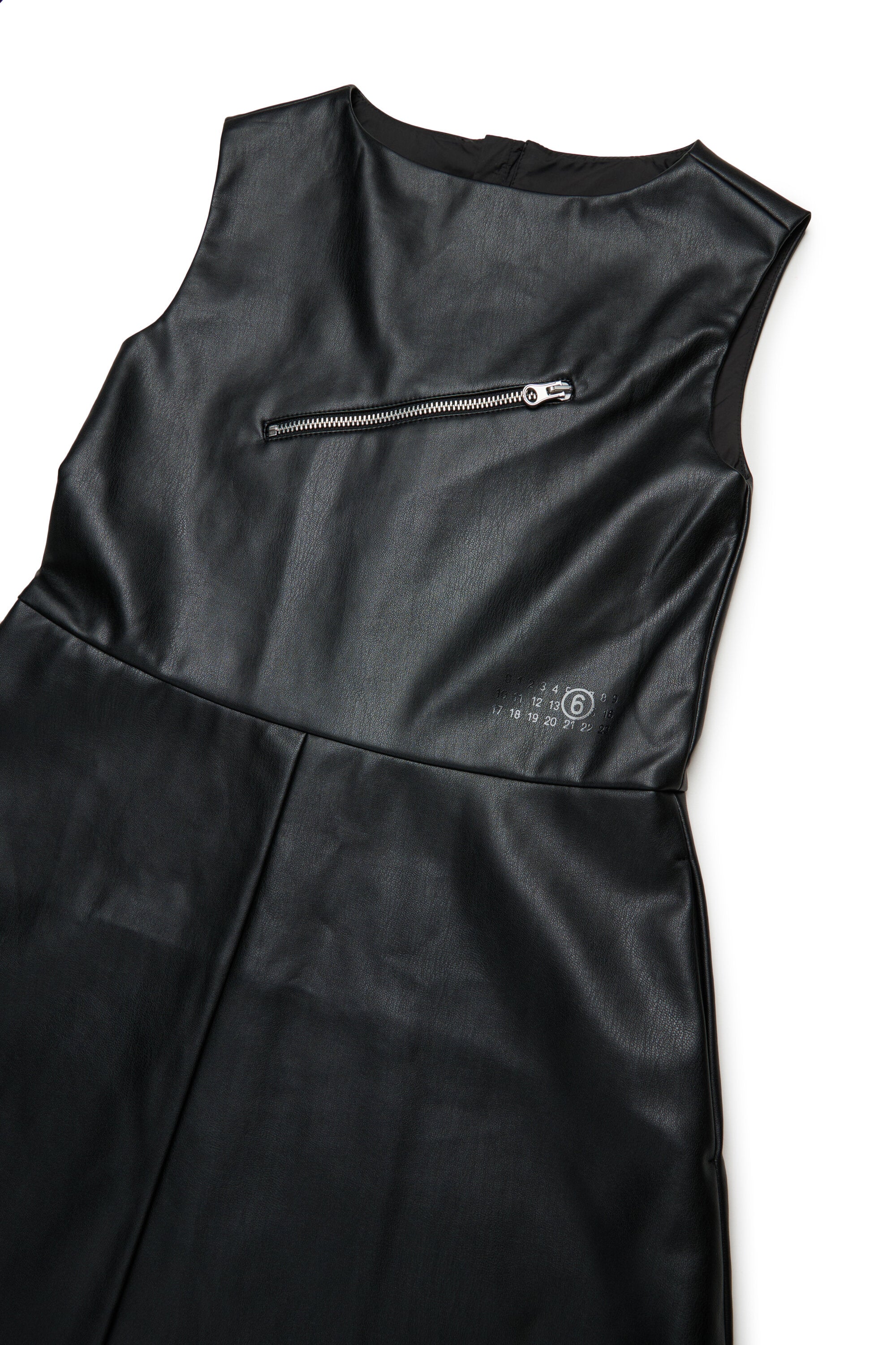 Vestido largo de tejido recubierto con cremallera