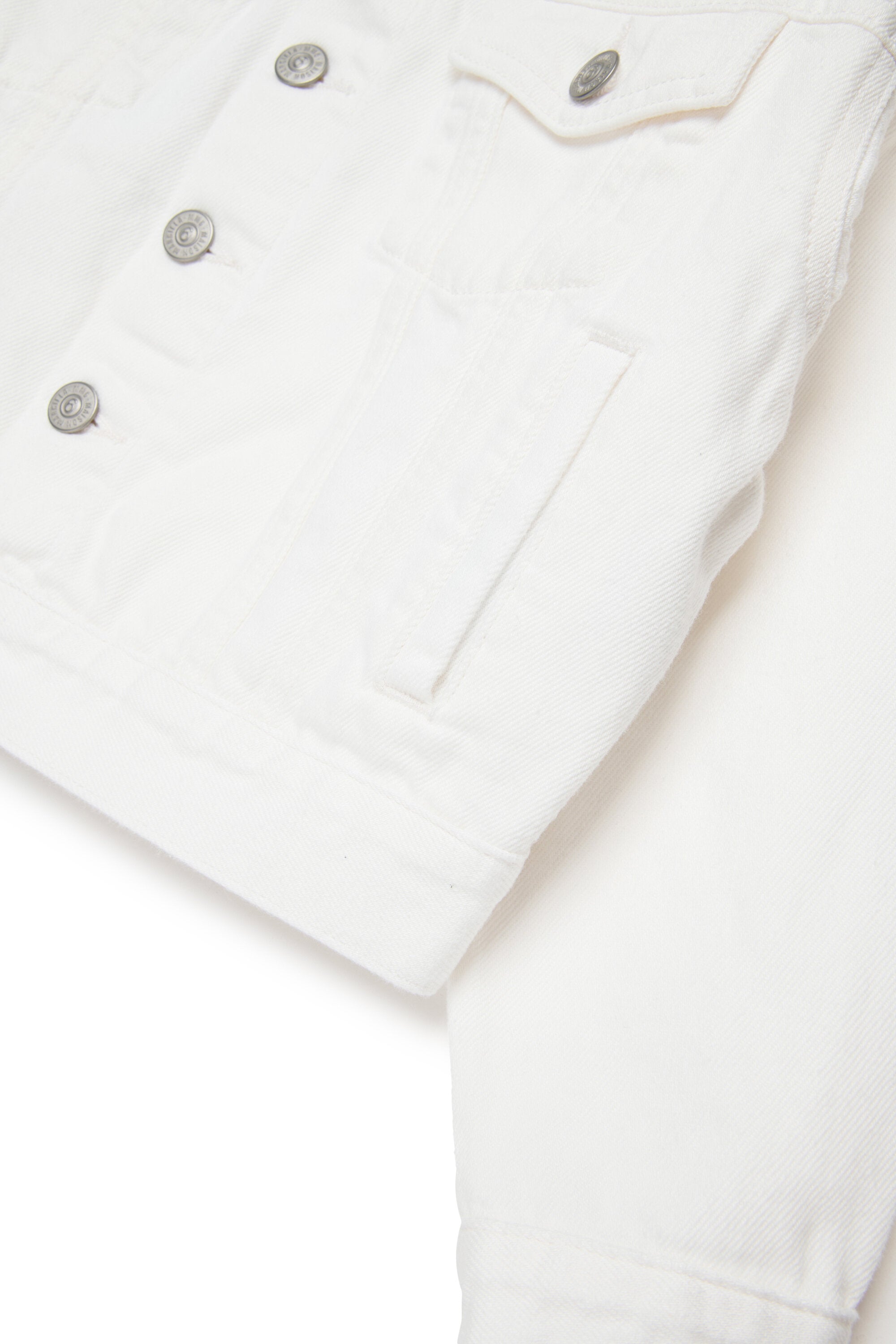 Giacca denim con logo stampato