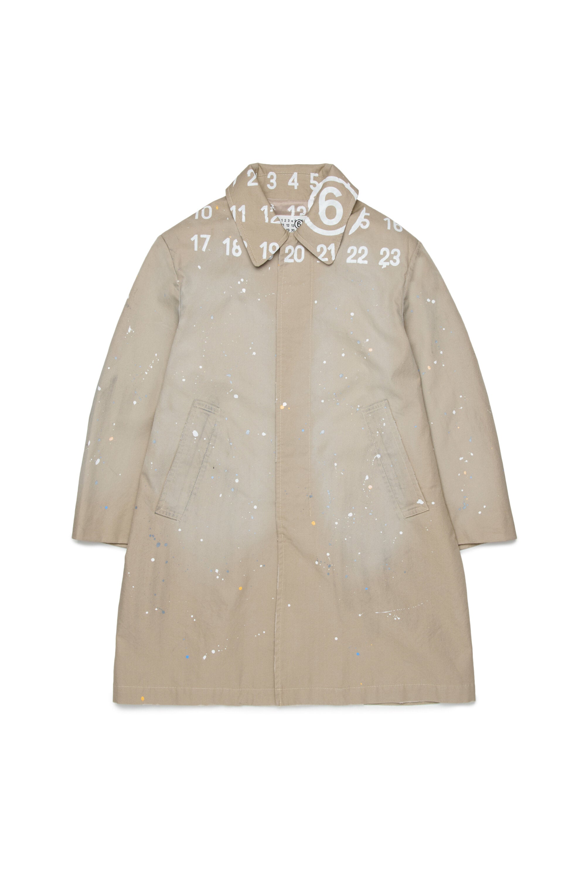 Trench con logo stampato
