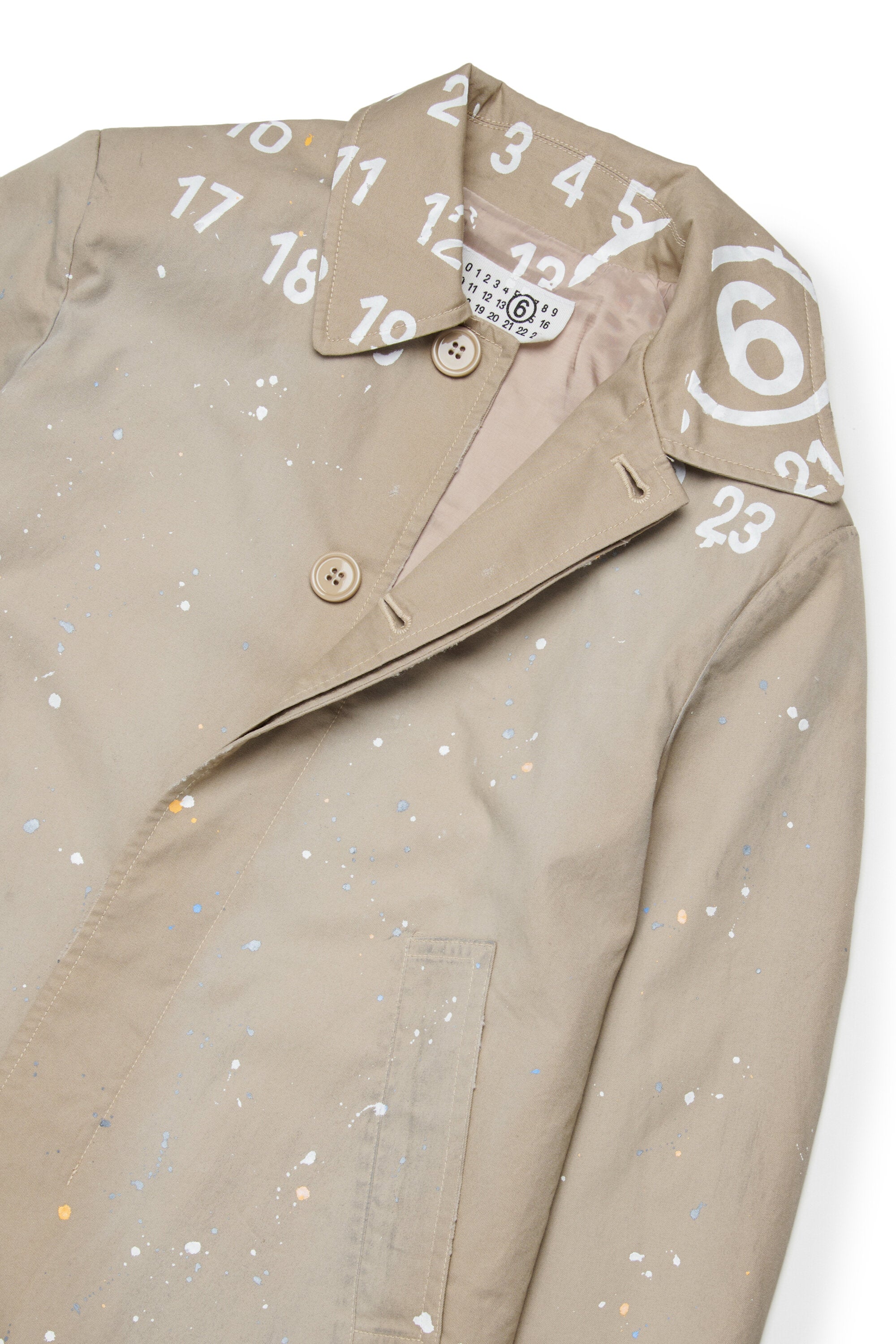 Trenchcoat mit aufgedrucktem Logo