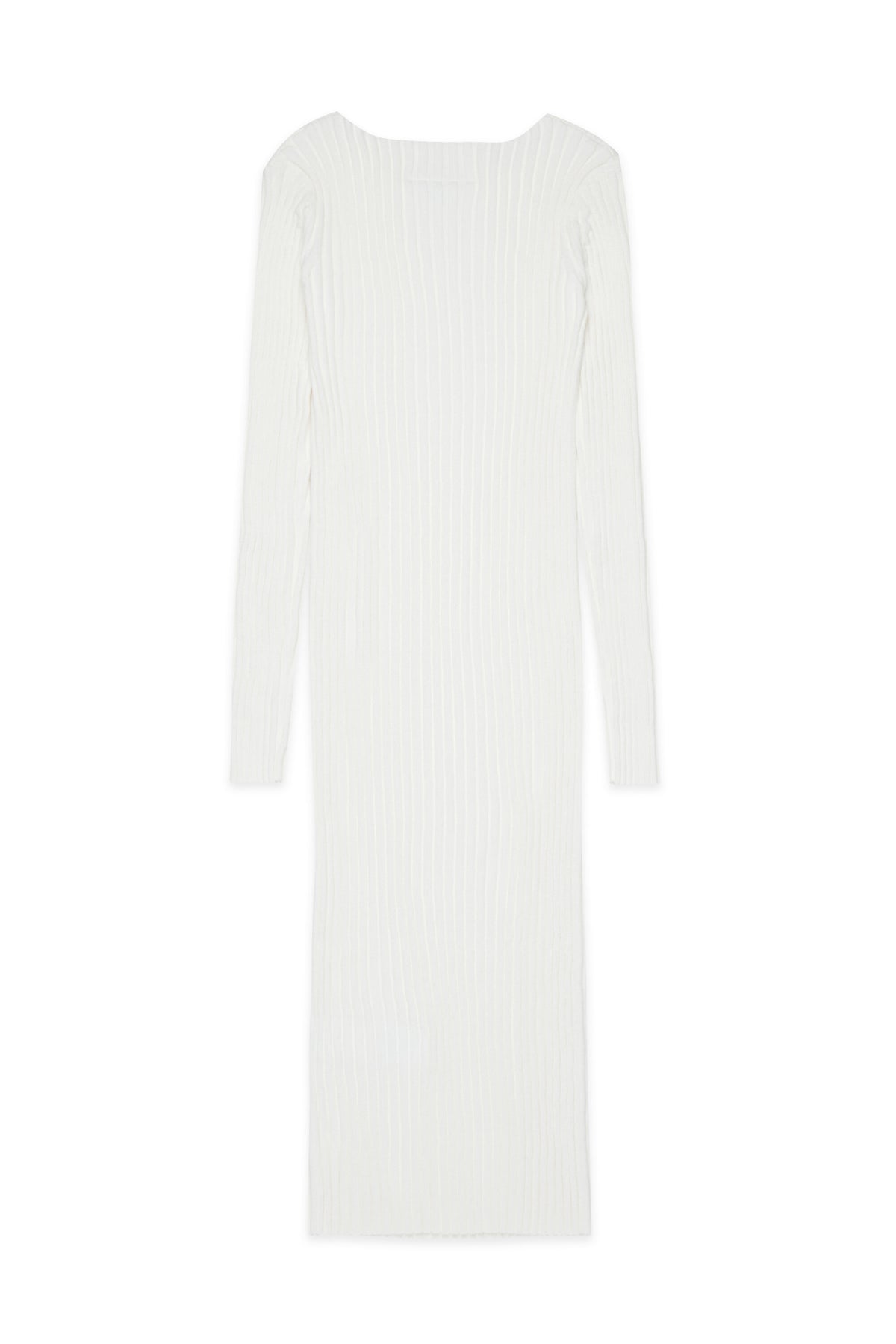 Robe longue côtelée avec logo
